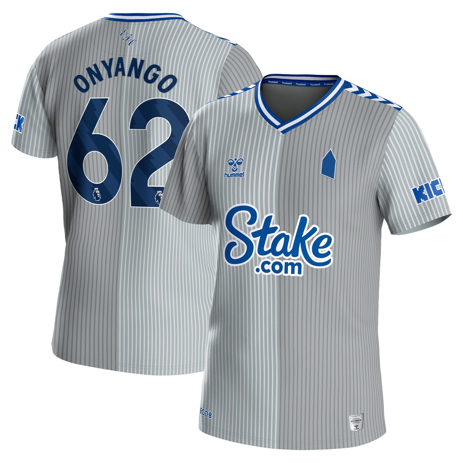 Premier League Everton Third Jersey Shirt 2023-24 player Tyler Onyango 62 printing for Men