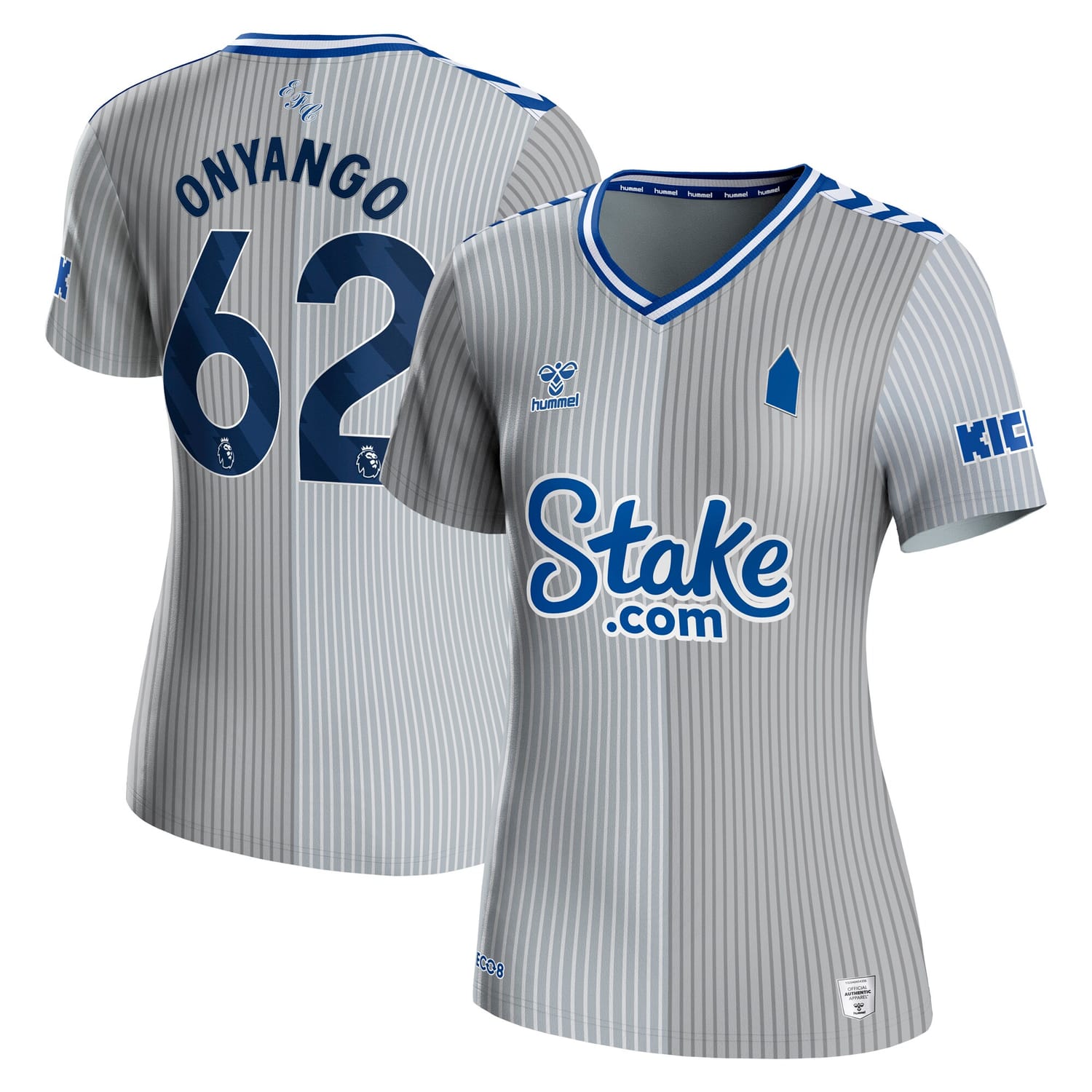 Premier League Everton Third Jersey Shirt 2023-24 player Tyler Onyango 62 printing for Women
