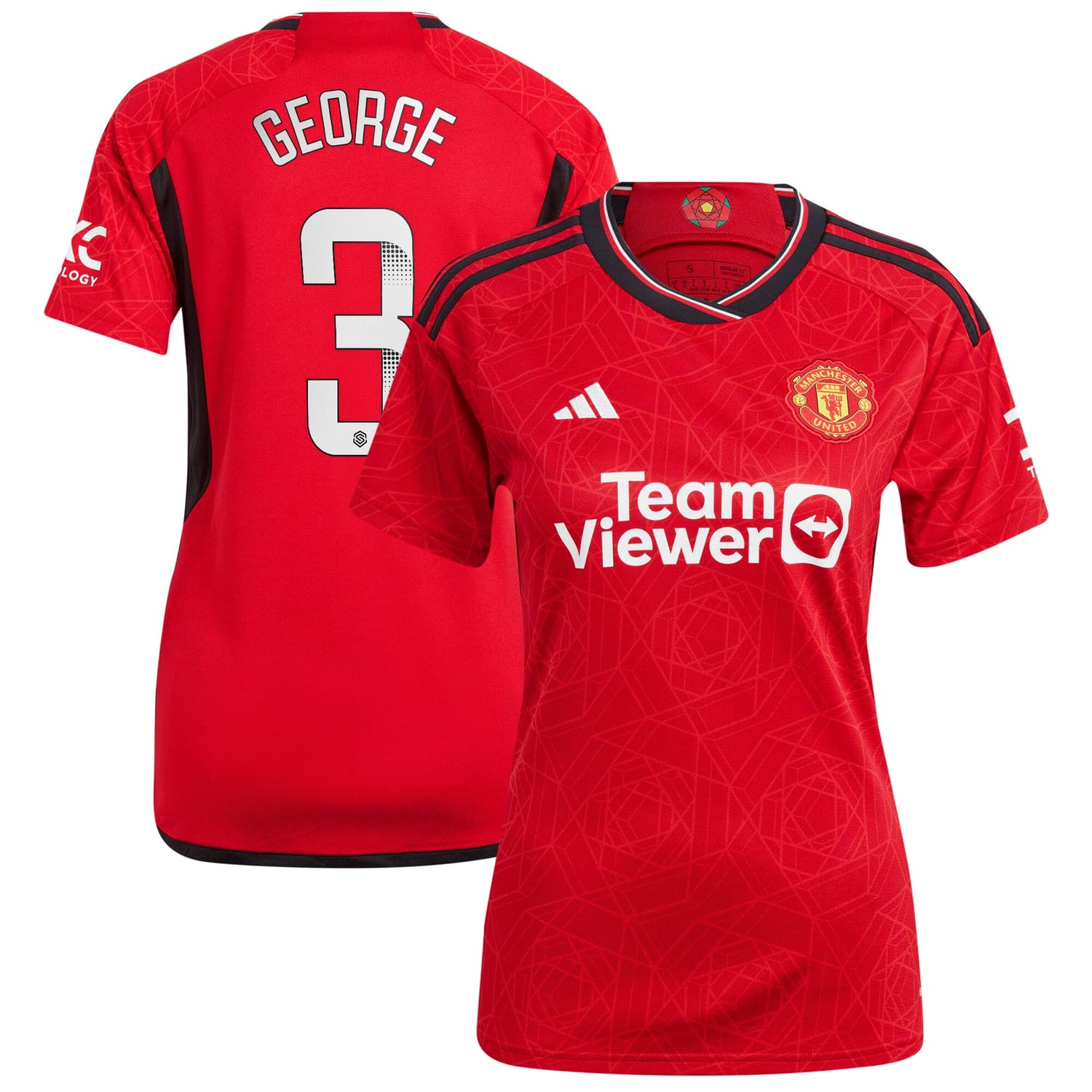 Premier League Manchester United Home WSL Jersey Shirt 2023-24 player Gabrielle George printing for Women