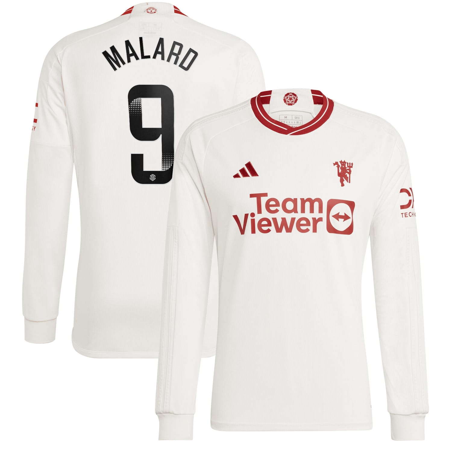 Premier League Manchester United Third WSL Jersey Shirt Long Sleeve 2023-24 player Melvine Malard printing for Men