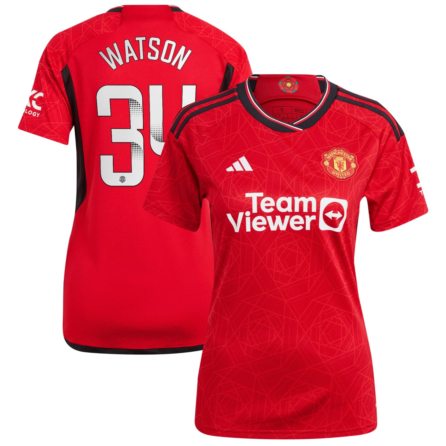 Premier League Manchester United Home WSL Jersey Shirt 2023-24 player Emma Watson printing for Women