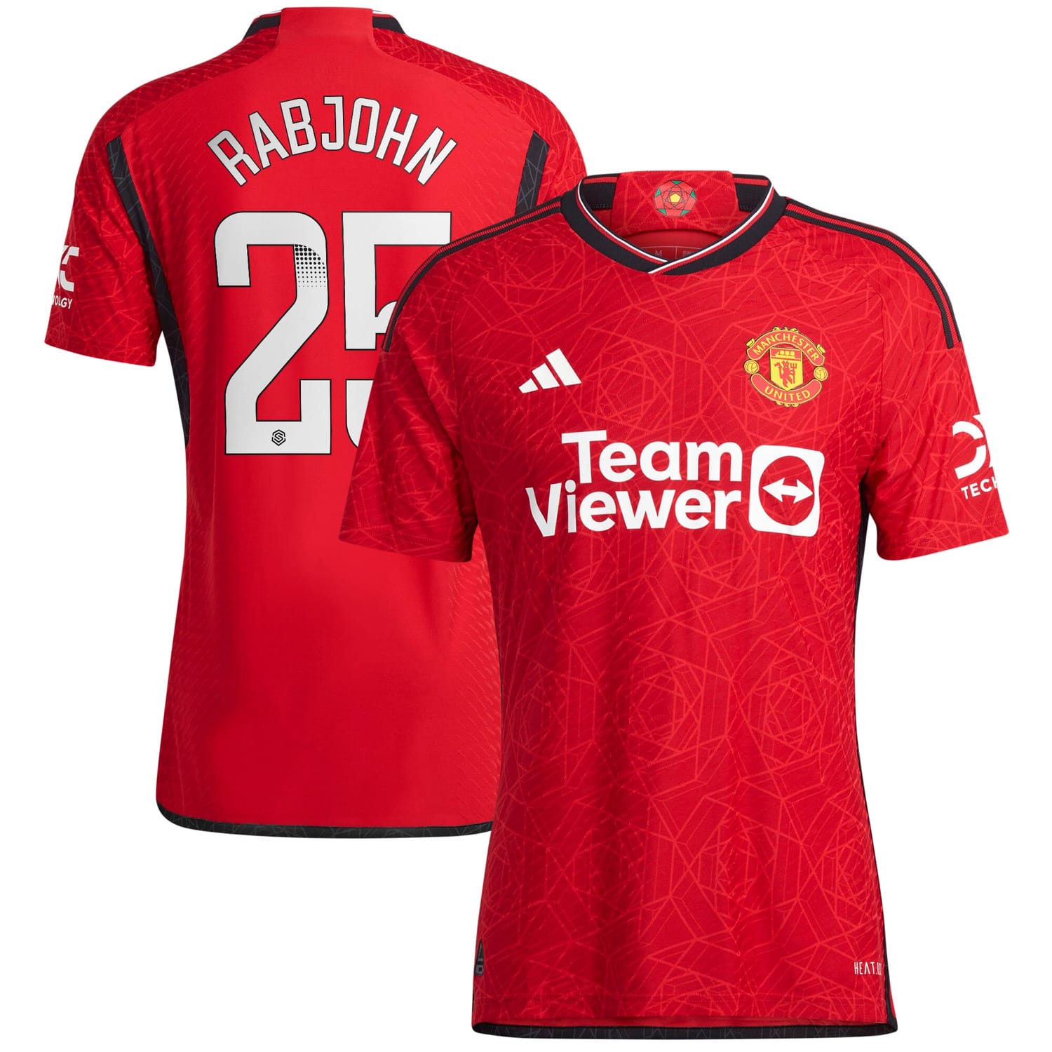 Premier League Manchester United Home WSL Authentic Jersey Shirt 2023-24 player Evie Rabjohn printing for Men
