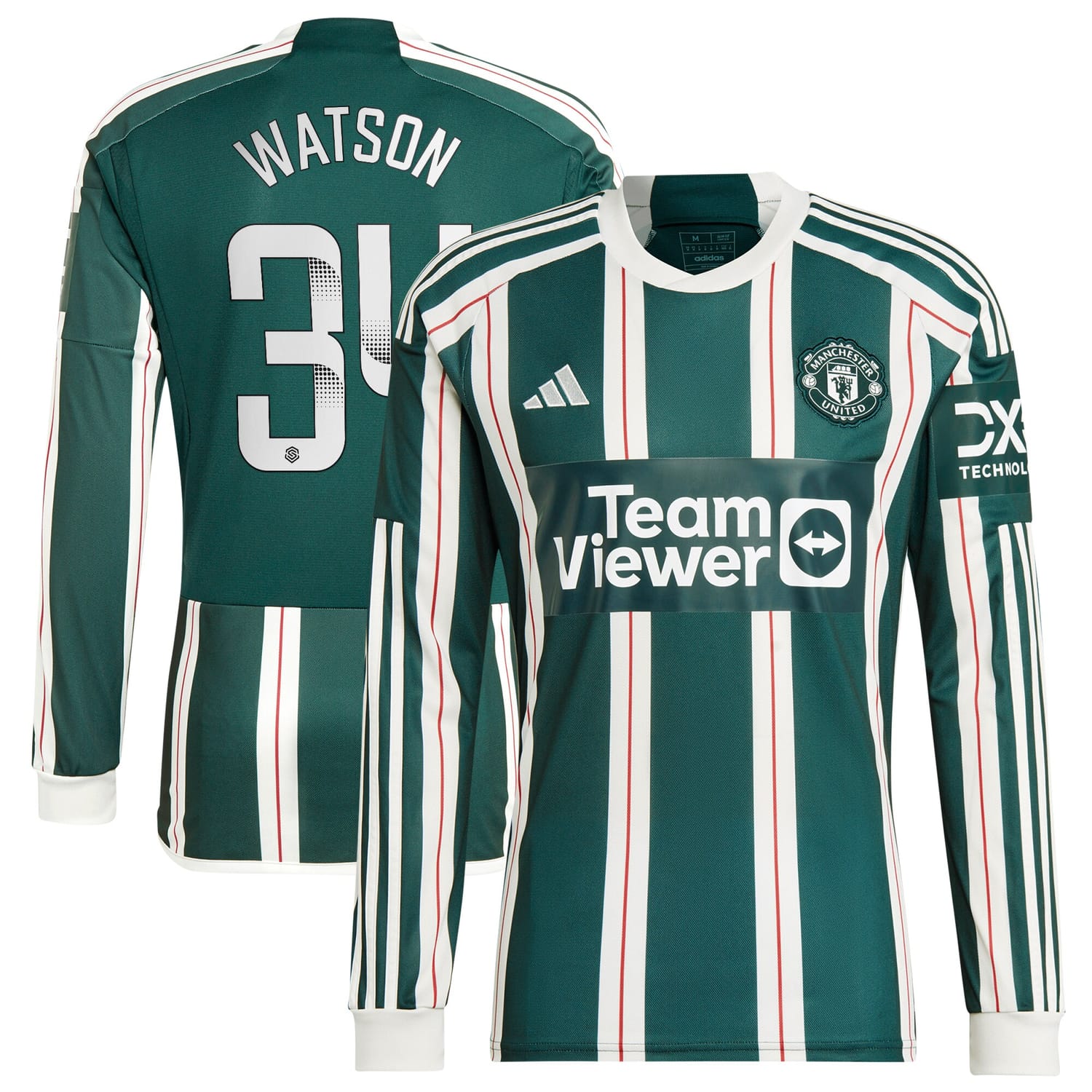 Premier League Manchester United Away WSL Jersey Shirt Long Sleeve 2023-24 player Emma Watson printing for Men