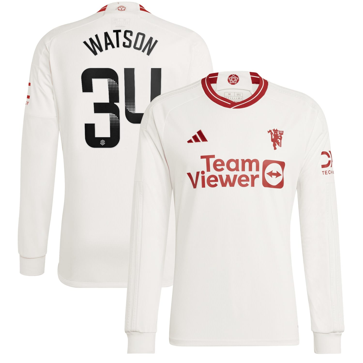 Premier League Manchester United Third WSL Jersey Shirt Long Sleeve 2023-24 player Emma Watson printing for Men