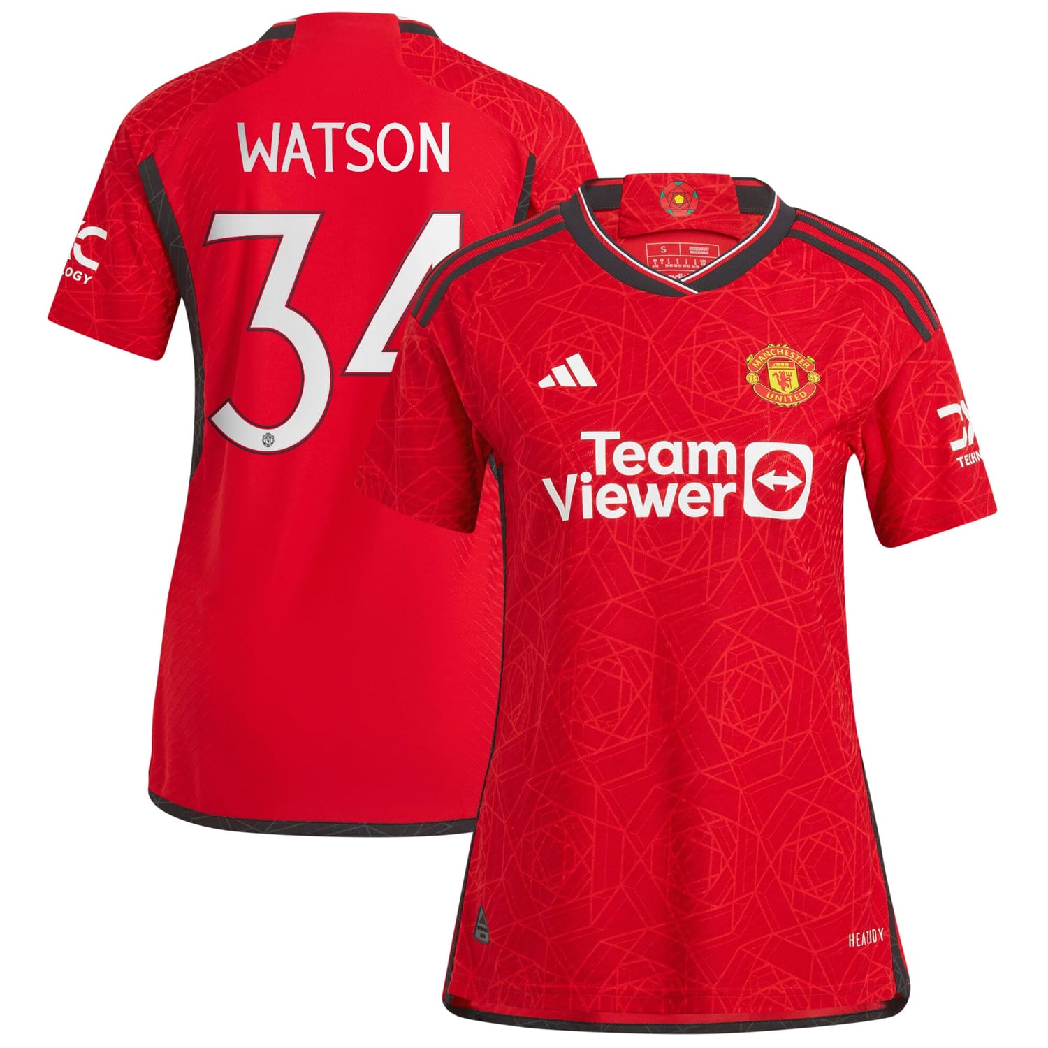 Premier League Manchester United Home Cup Authentic Jersey Shirt 2023-24 player Emma Watson printing for Women