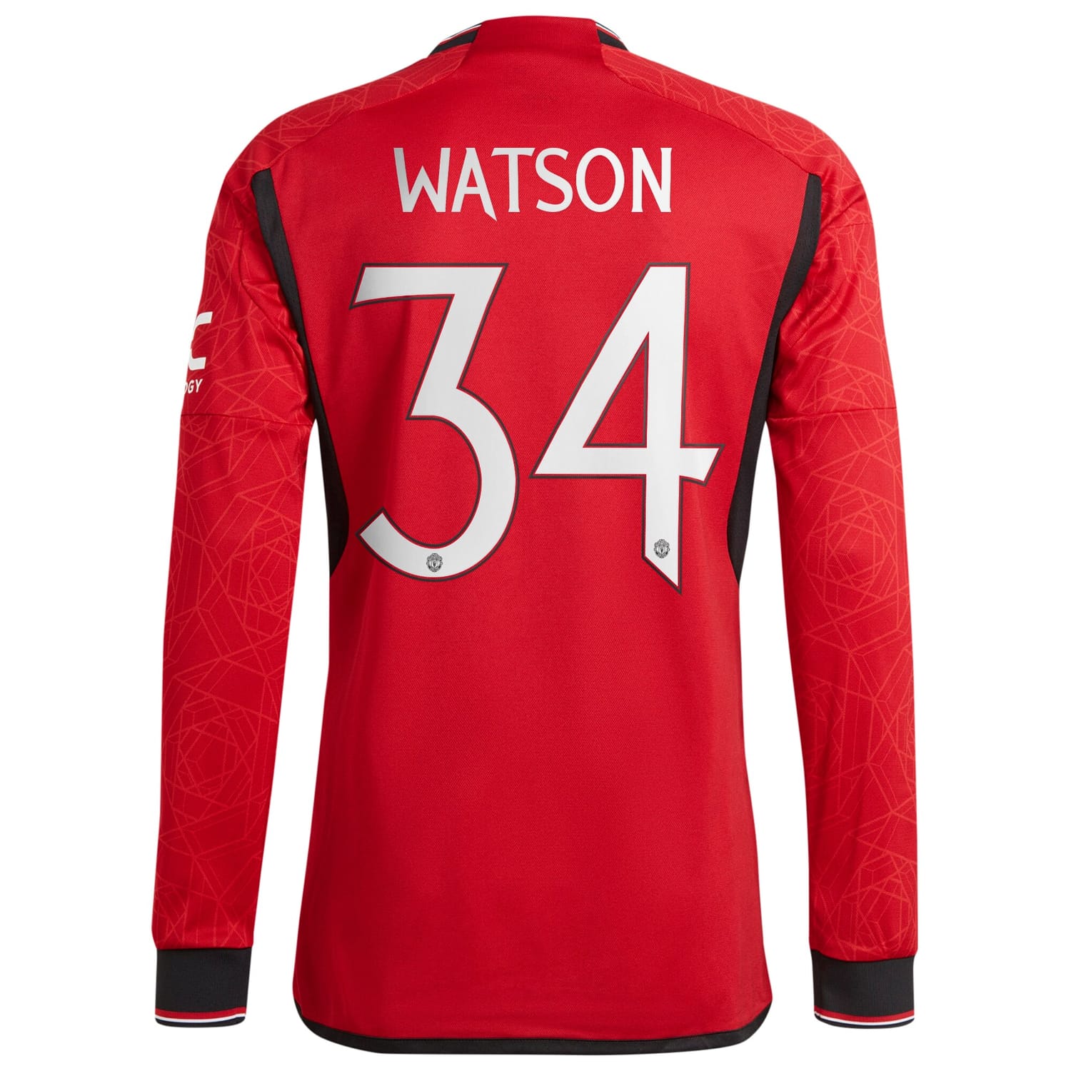 Premier League Manchester United Home Cup Authentic Jersey Shirt Long Sleeve 2023-24 player Emma Watson printing for Men