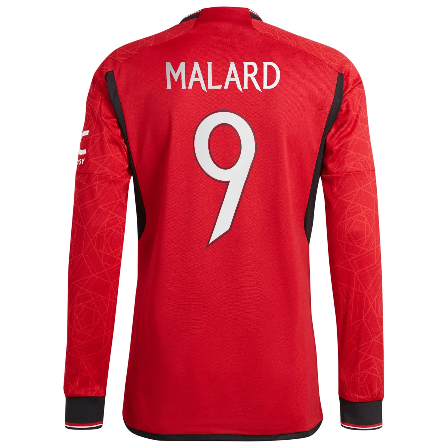 Premier League Manchester United Home Cup Authentic Jersey Shirt Long Sleeve 2023-24 player Melvine Malard printing for Men