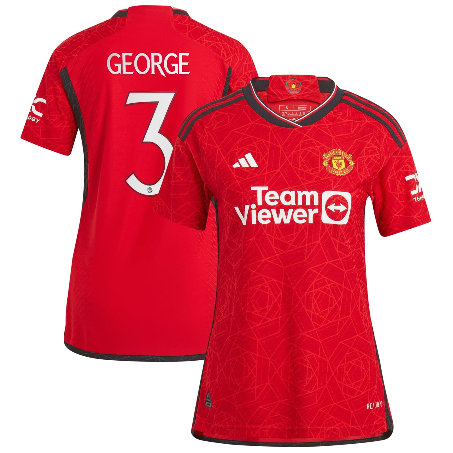 Premier League Manchester United Home Cup Authentic Jersey Shirt 2023-24 player Gabrielle George printing for Women