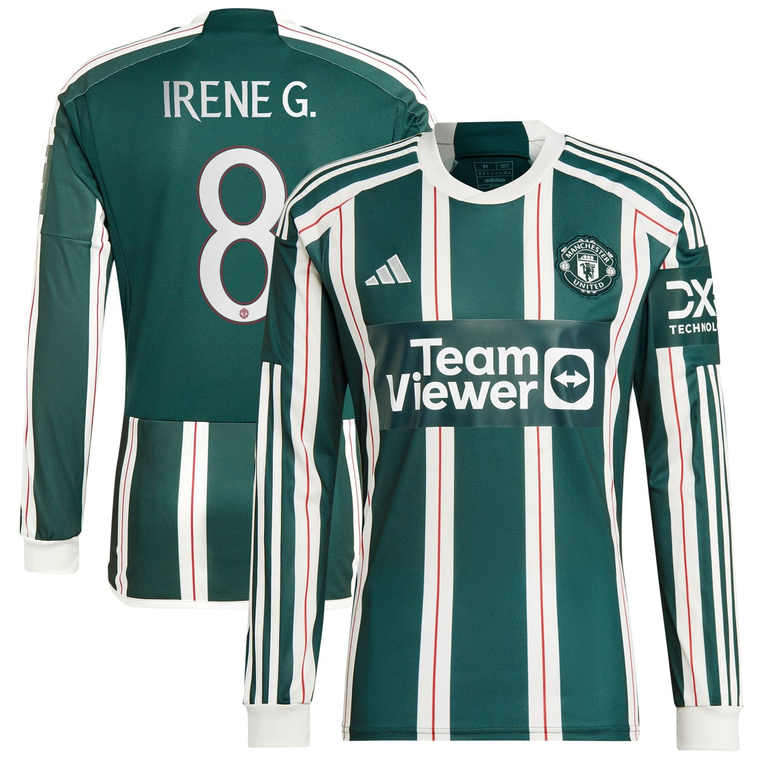 Premier League Manchester United Away Cup Jersey Shirt Long Sleeve 2023-24 player Irene Guerrero printing for Men