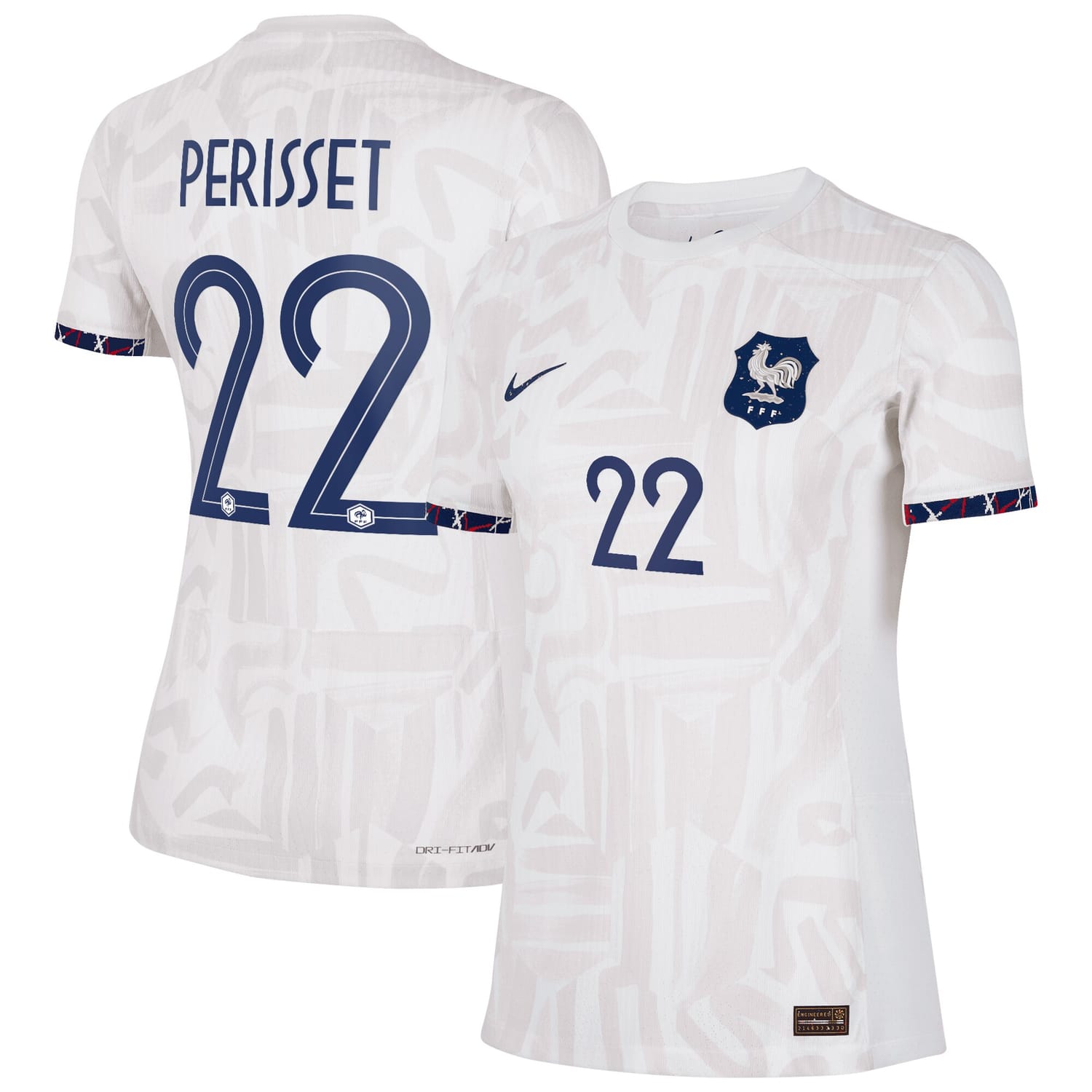 France National Team Away Authentic Jersey Shirt 2023-24 player Eve Perisset 22 printing for Women