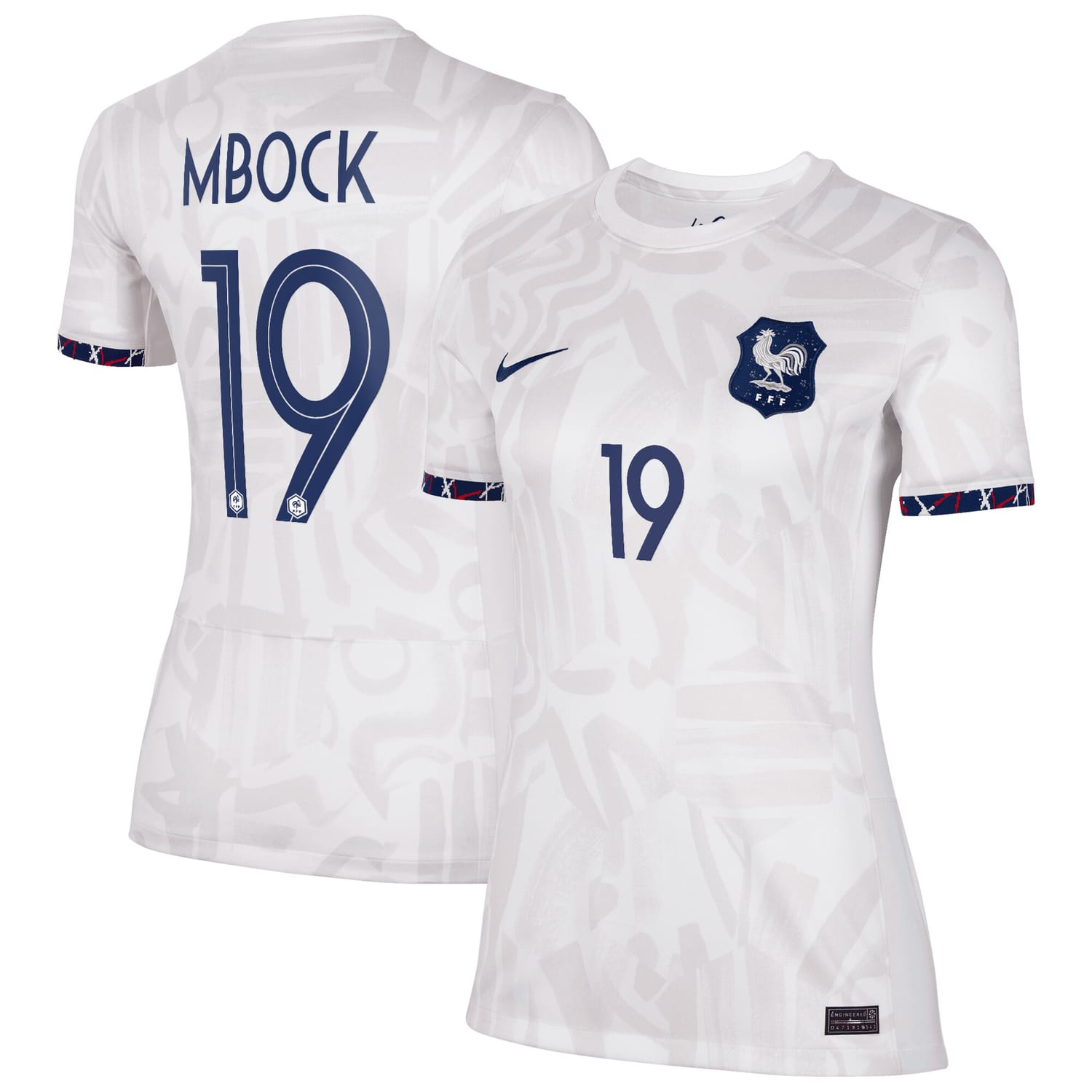 France National Team Away Jersey Shirt 2023-24 player Griedge Mbock 19 printing for Women
