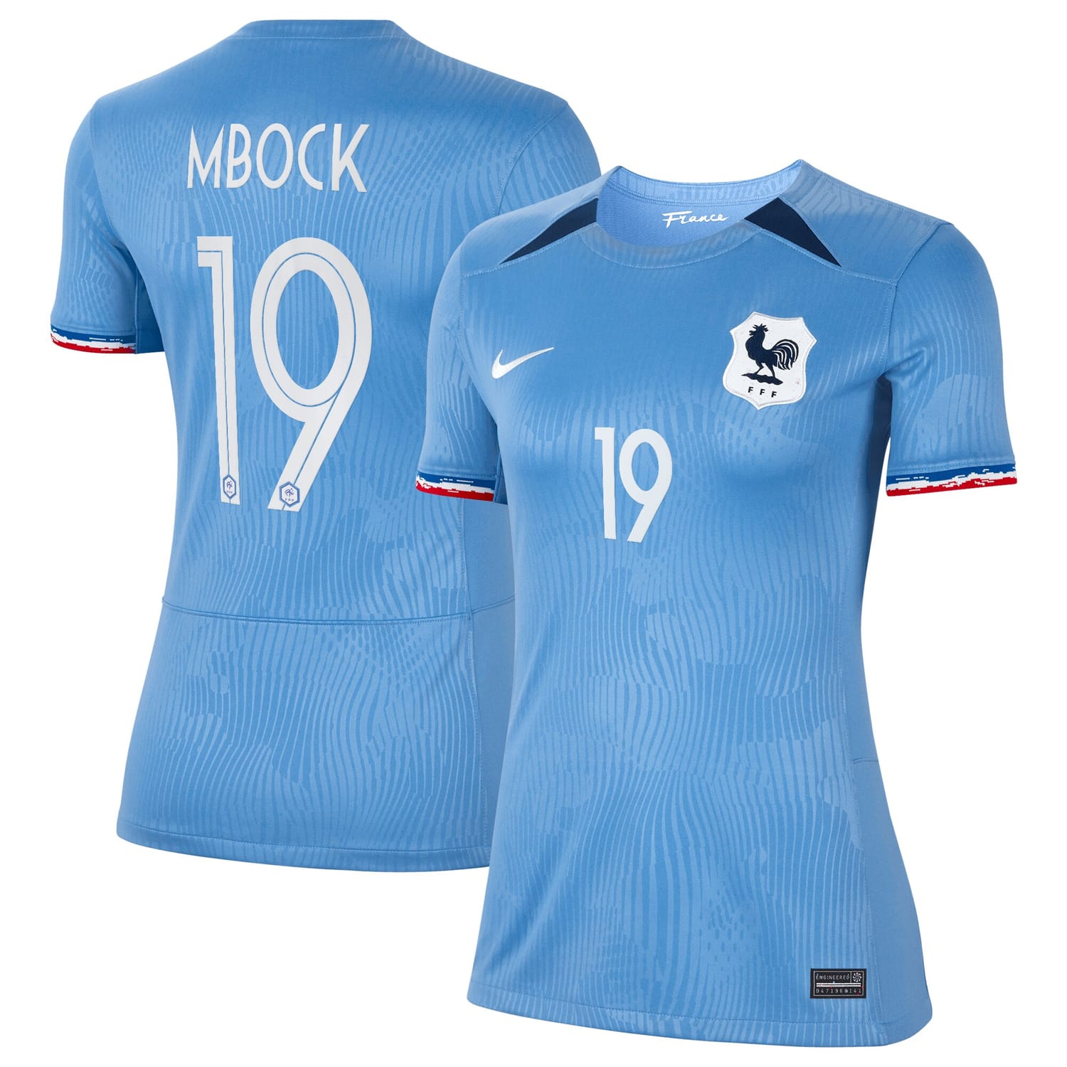 France National Team Home Jersey Shirt 2023-24 player Griedge Mbock 19 printing for Women