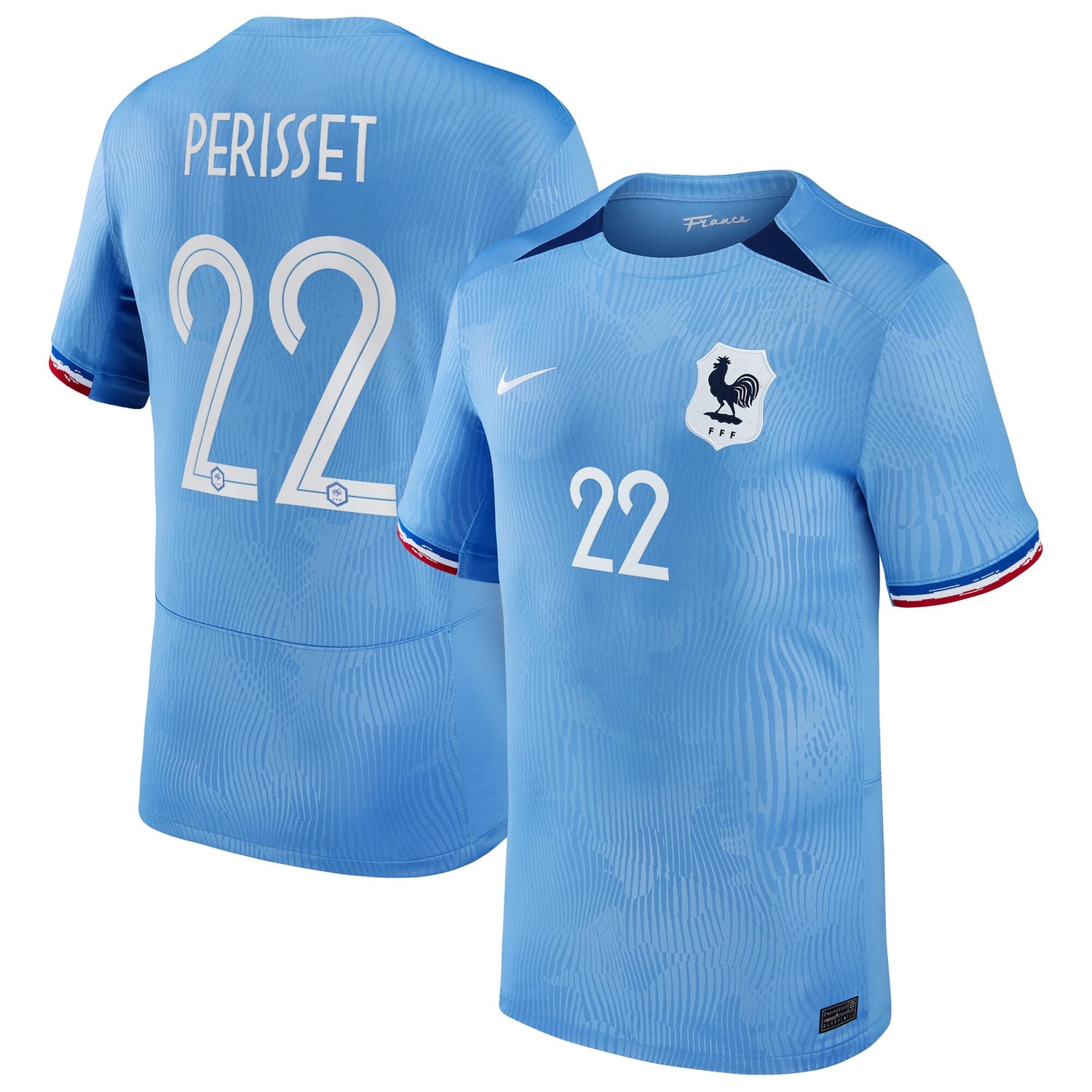 France National Team Home Jersey Shirt 2023-24 player Eve Perisset 22 printing for Men