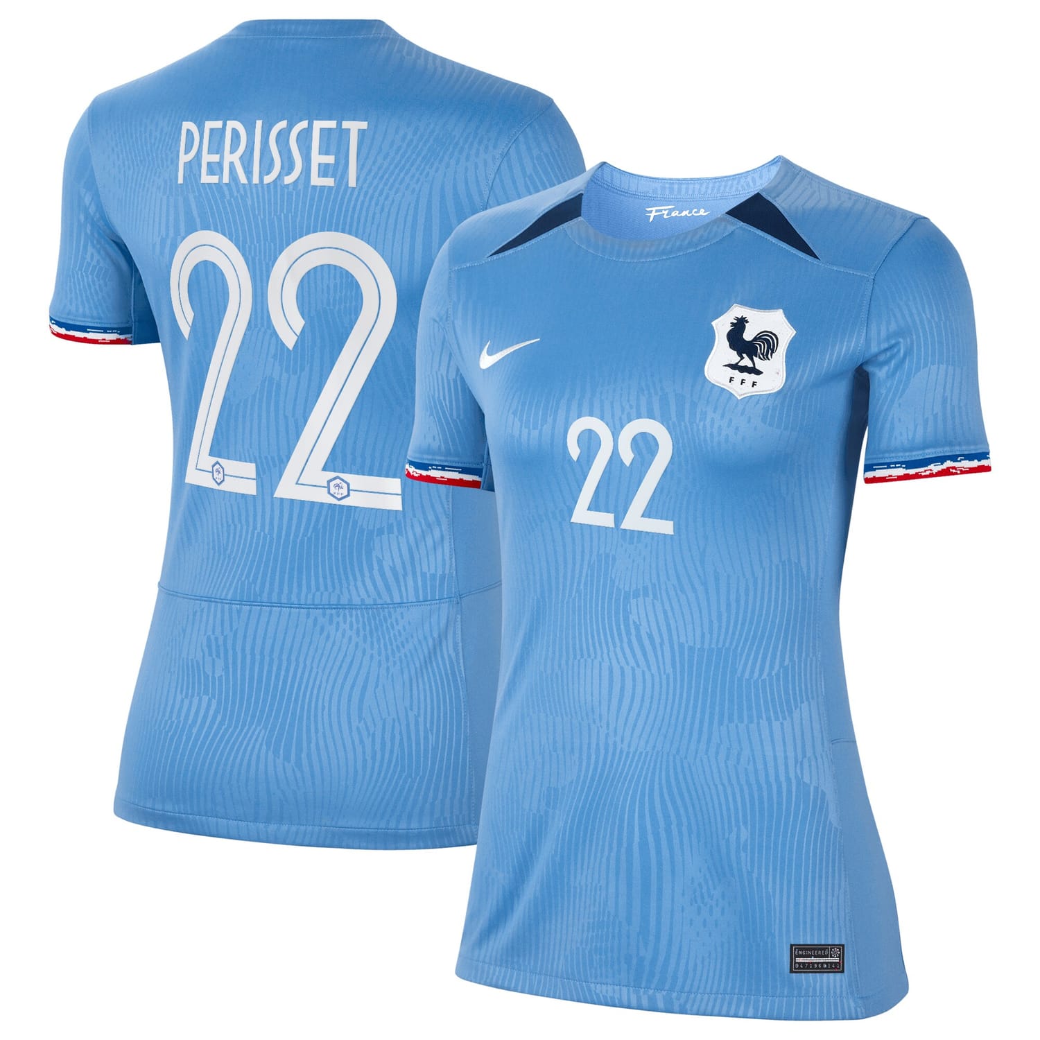 France National Team Home Jersey Shirt 2023-24 player Eve Perisset 22 printing for Women