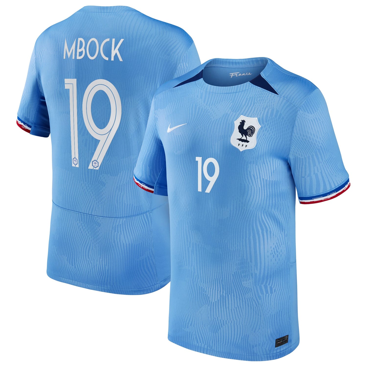France National Team Home Jersey Shirt 2023-24 player Griedge Mbock 19 printing for Men