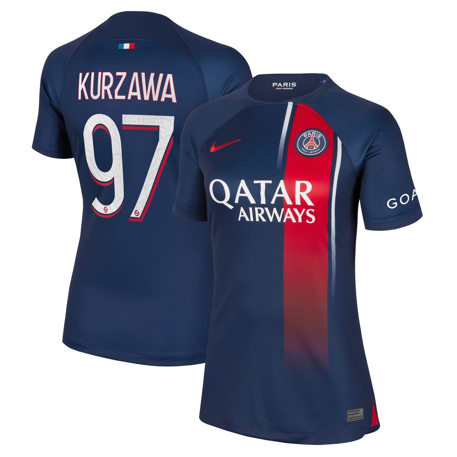 Ligue 1 Paris Saint-Germain Home Jersey Shirt 2023-24 player Layvin Kurzawa 97 printing for Women