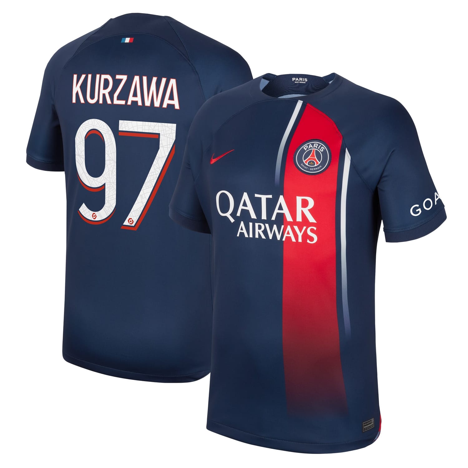 Ligue 1 Paris Saint-Germain Home Jersey Shirt 2023-24 player Layvin Kurzawa 97 printing for Men