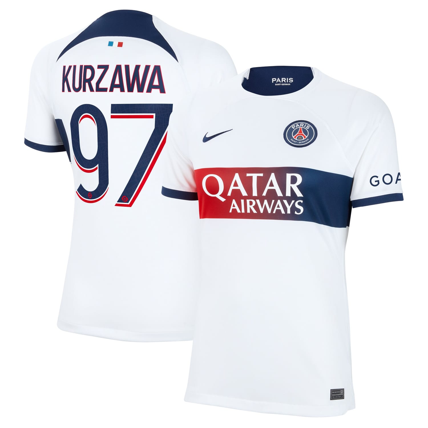 Ligue 1 Paris Saint-Germain Away Jersey Shirt 2023-24 player Layvin Kurzawa 97 printing for Women