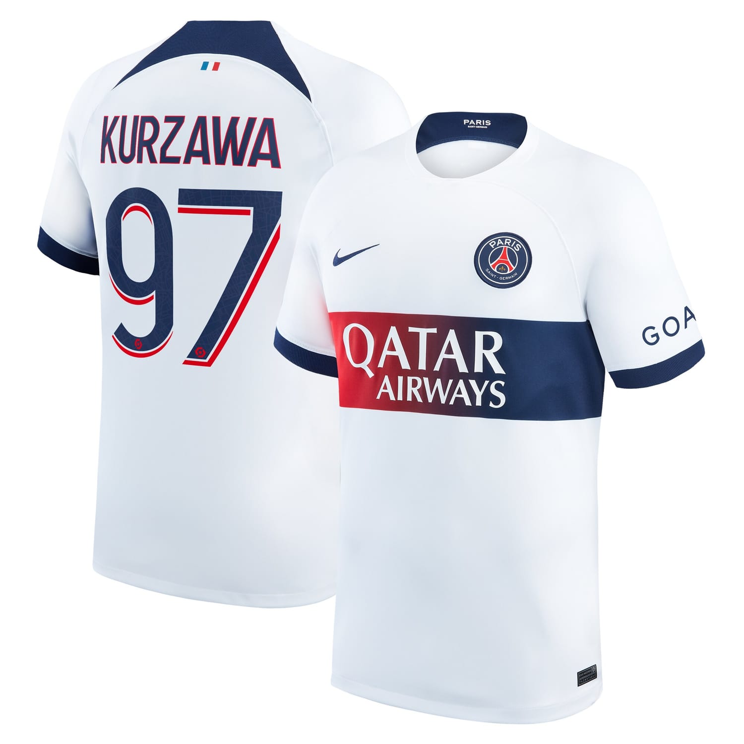 Ligue 1 Paris Saint-Germain Away Jersey Shirt 2023-24 player Layvin Kurzawa 97 printing for Men
