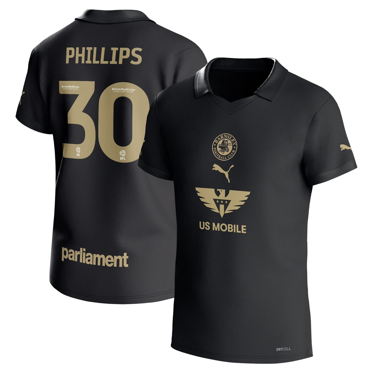 EFL League One Barnsley FC Third Jersey Shirt 2023-24 player Adam Phillips printing for Men