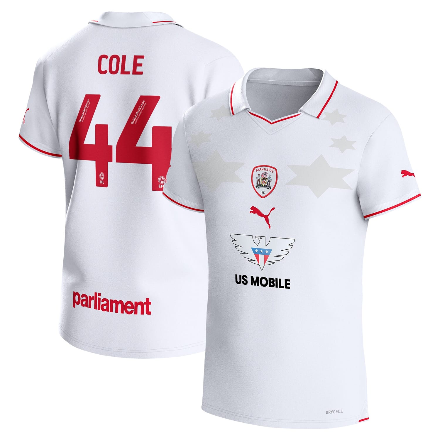 EFL League One Barnsley FC Away Jersey Shirt 2023-24 player Devante Cole printing for Men