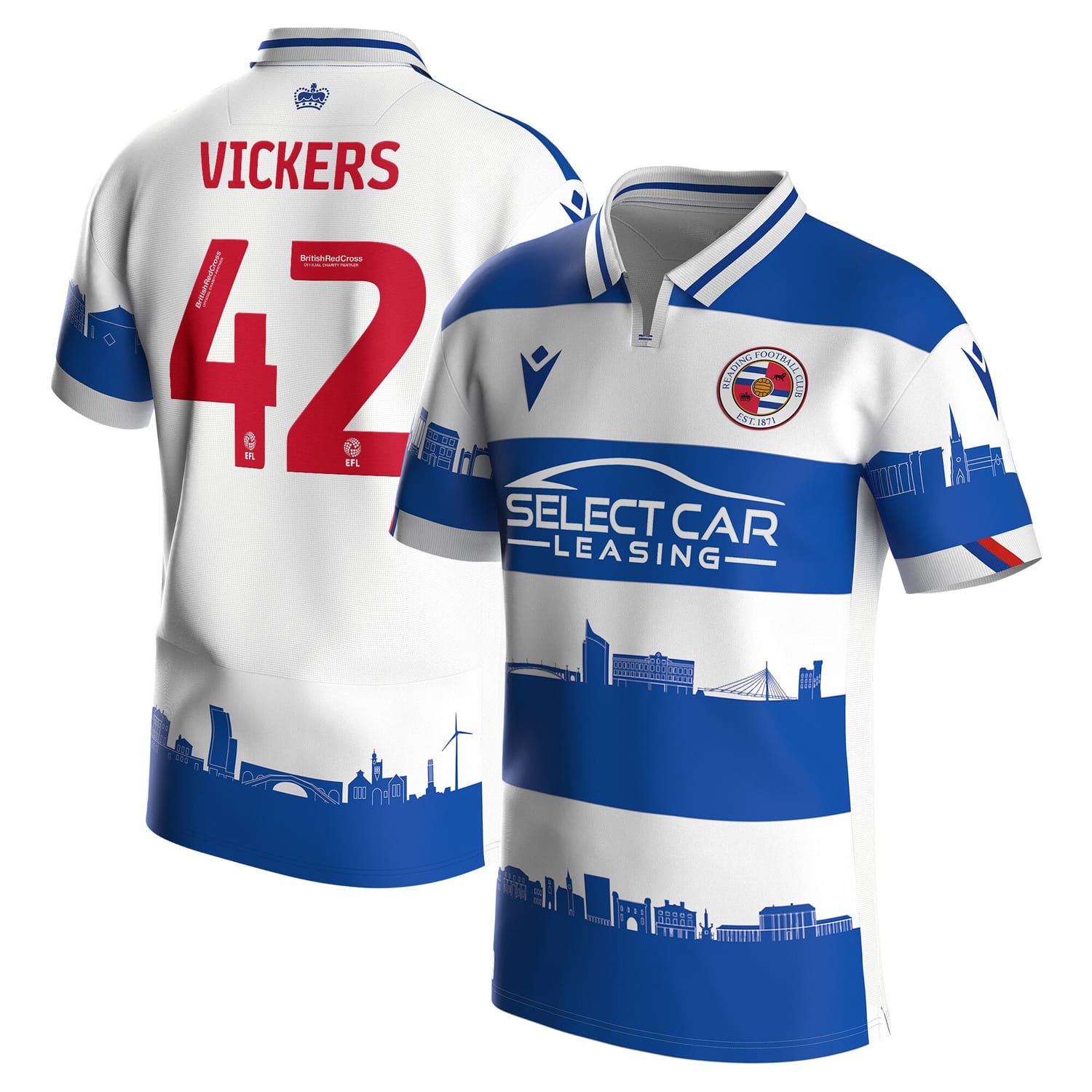 EFL League One Reading Home Jersey Shirt 2023-24 player Caylan Vickers printing for Men