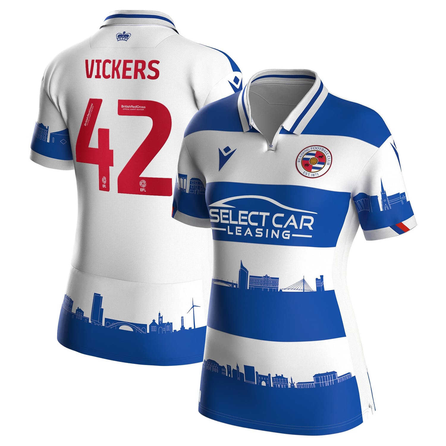 EFL League One Reading Home Jersey Shirt 2023-24 player Caylan Vickers printing for Women