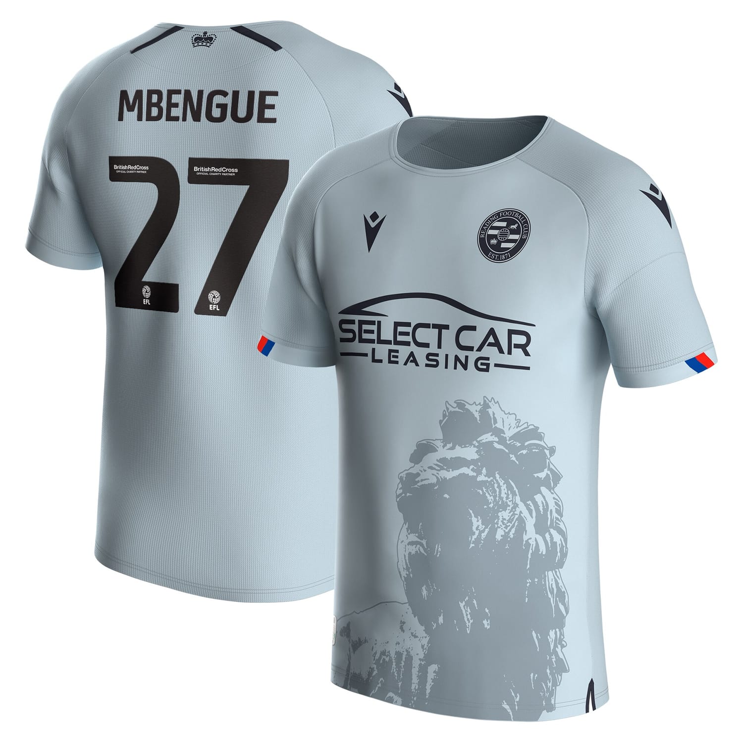 EFL League One Reading Away Jersey Shirt 2023-24 player Amadou Mbengue printing for Men