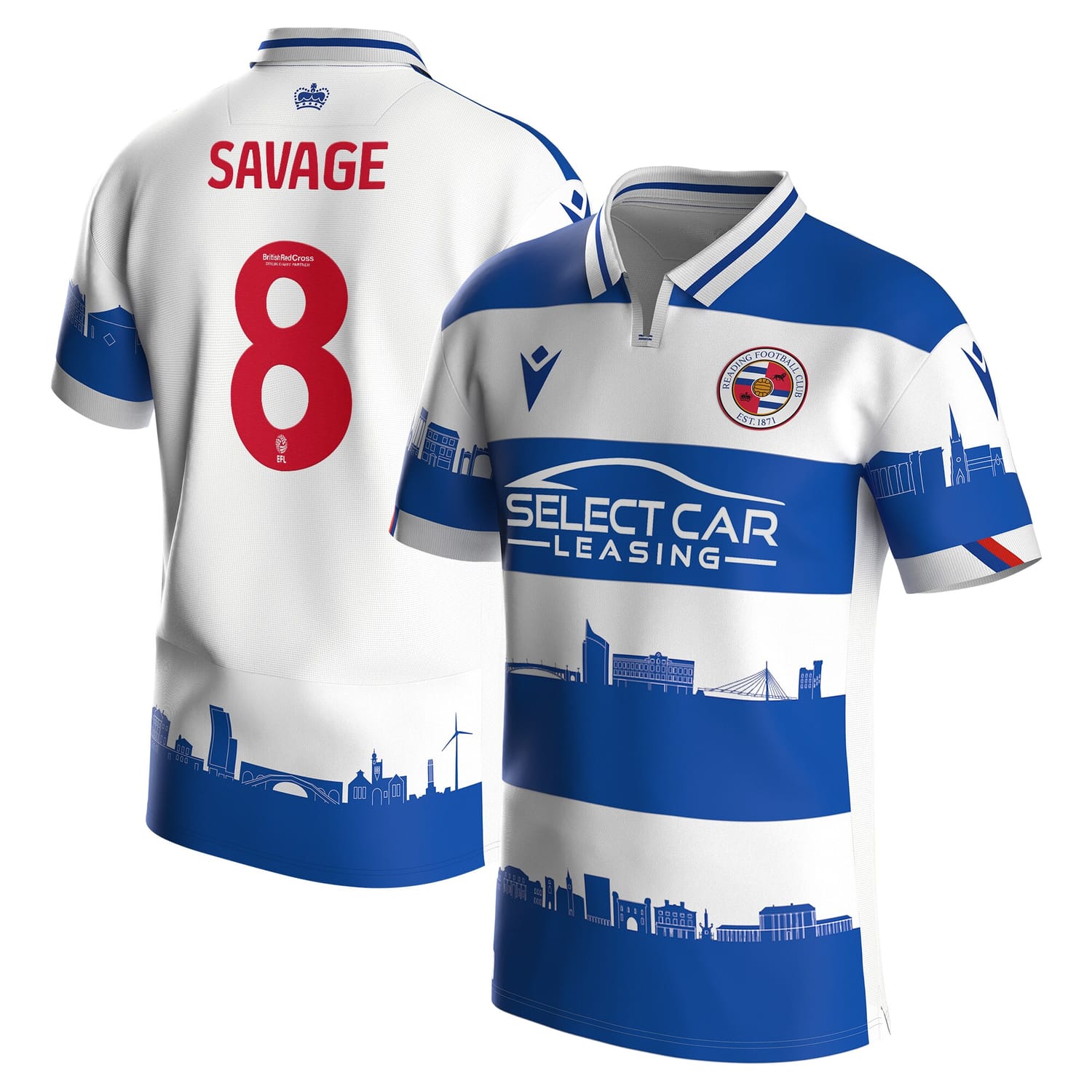 EFL League One Reading Home Jersey Shirt 2023-24 player Charlie Savage printing for Men