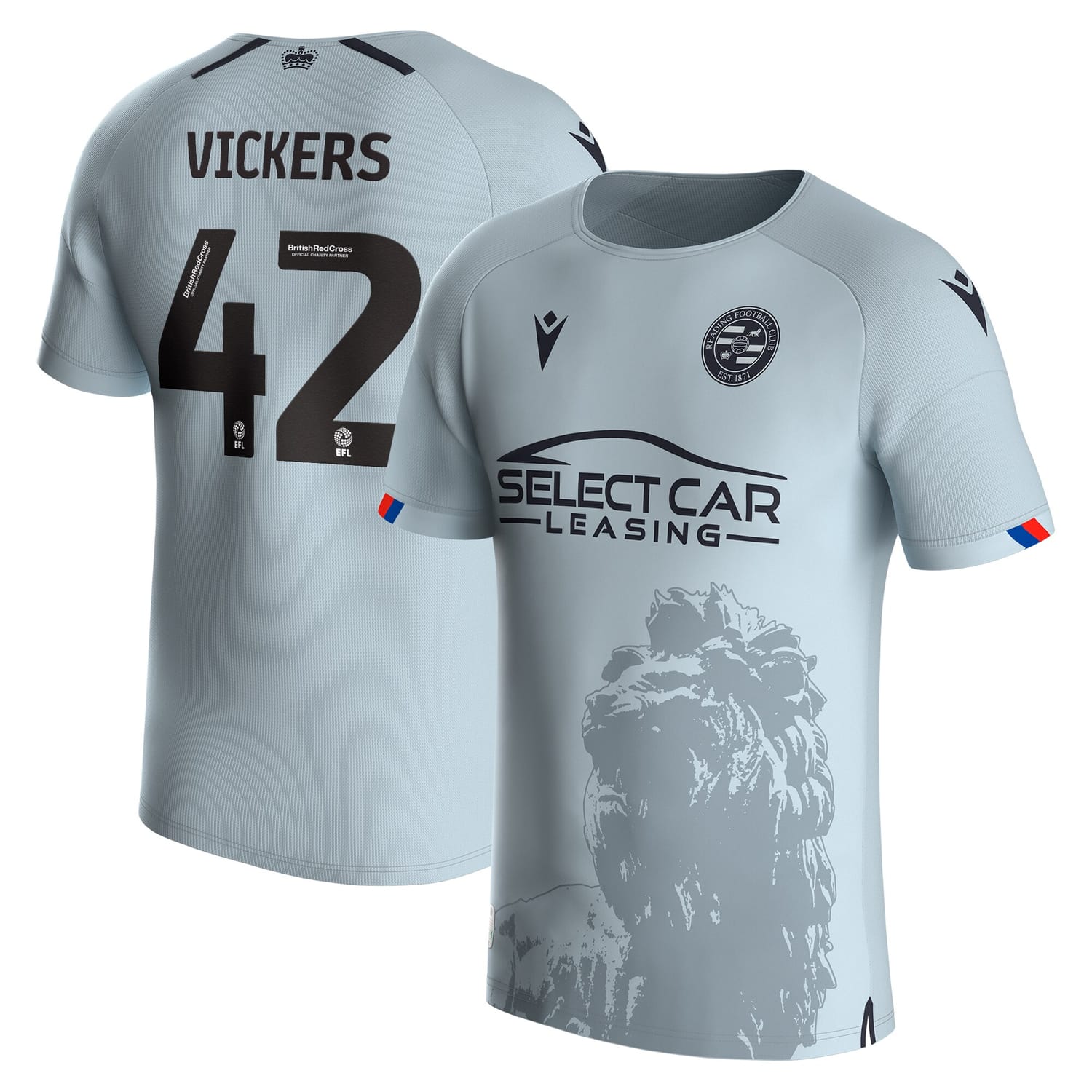 EFL League One Reading Away Jersey Shirt 2023-24 player Caylan Vickers printing for Men