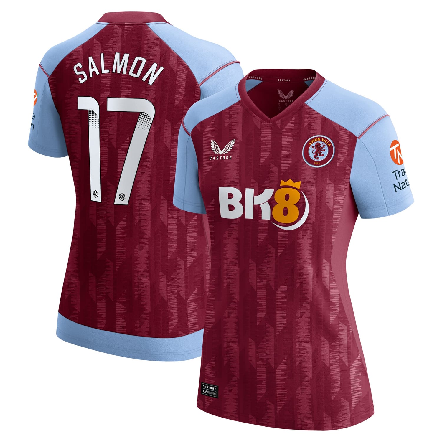 Premier League Aston Villa Home WSL Jersey Shirt 2023-24 player Ebony Salmon 17 printing for Women