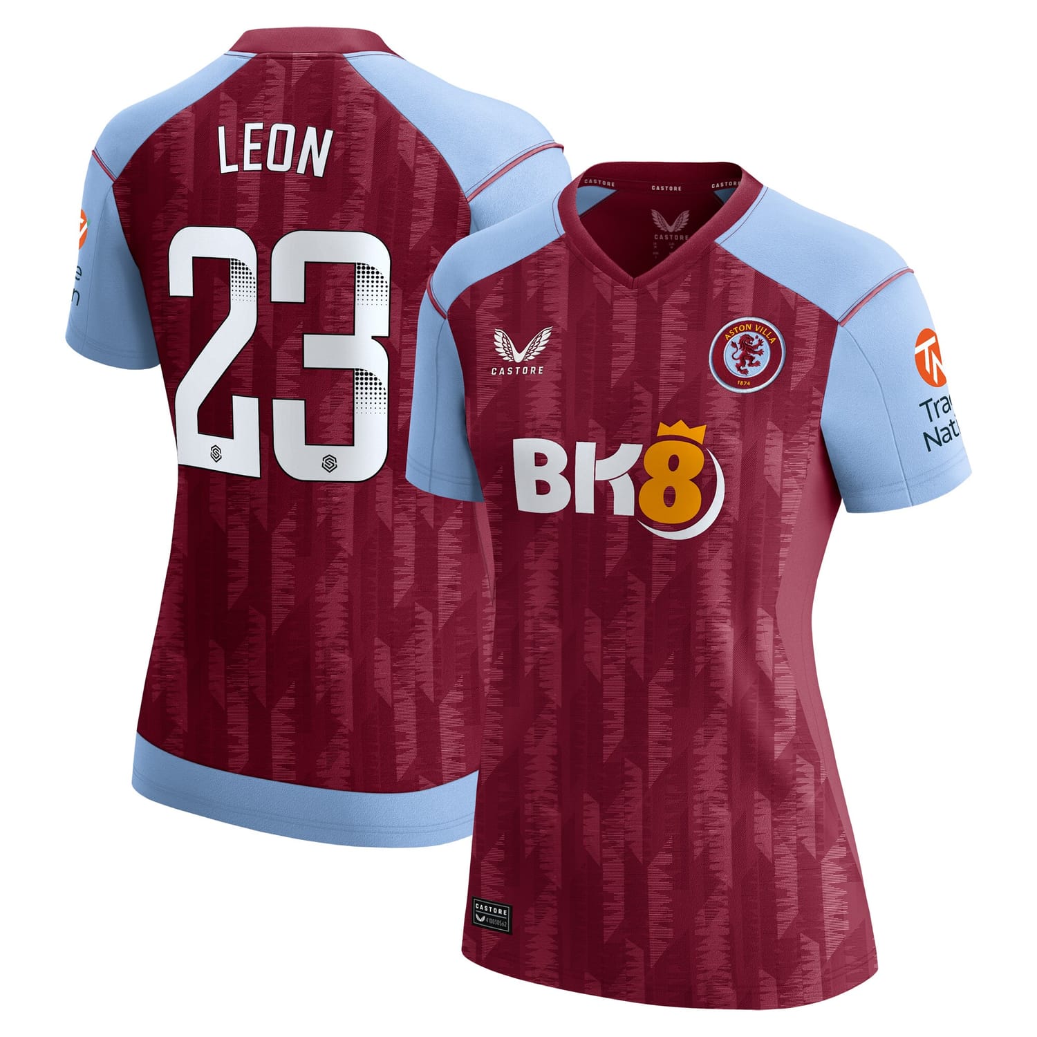 Premier League Aston Villa Home WSL Jersey Shirt 2023-24 player Adriana Leon 23 printing for Women