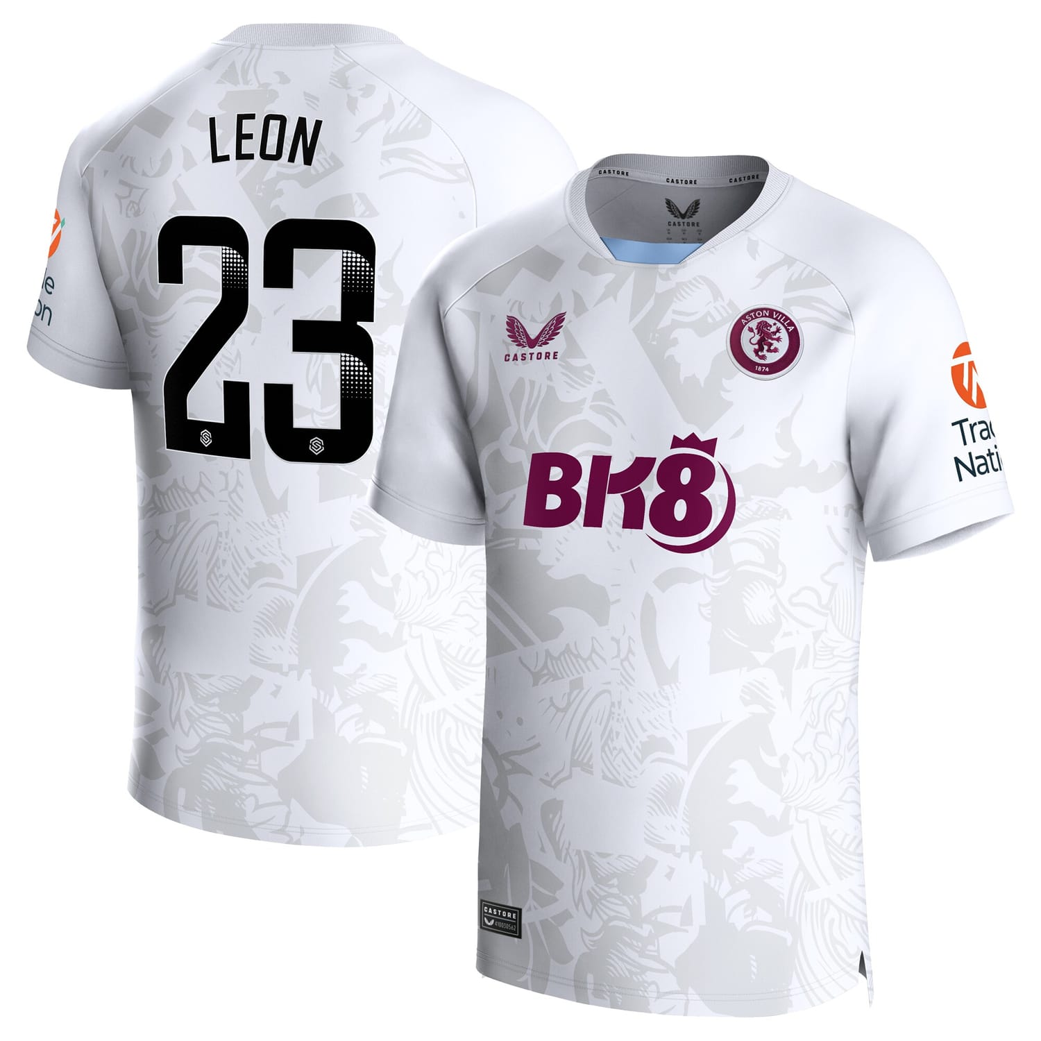Premier League Aston Villa Away WSL Jersey Shirt 2023-24 player Adriana Leon 23 printing for Men