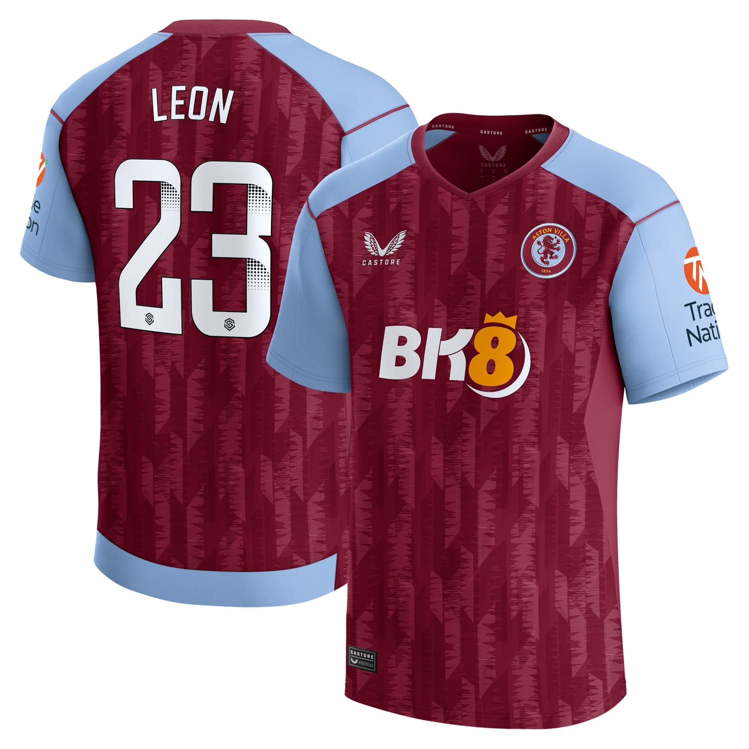 Premier League Aston Villa Home WSL Jersey Shirt 2023-24 player Adriana Leon 23 printing for Men