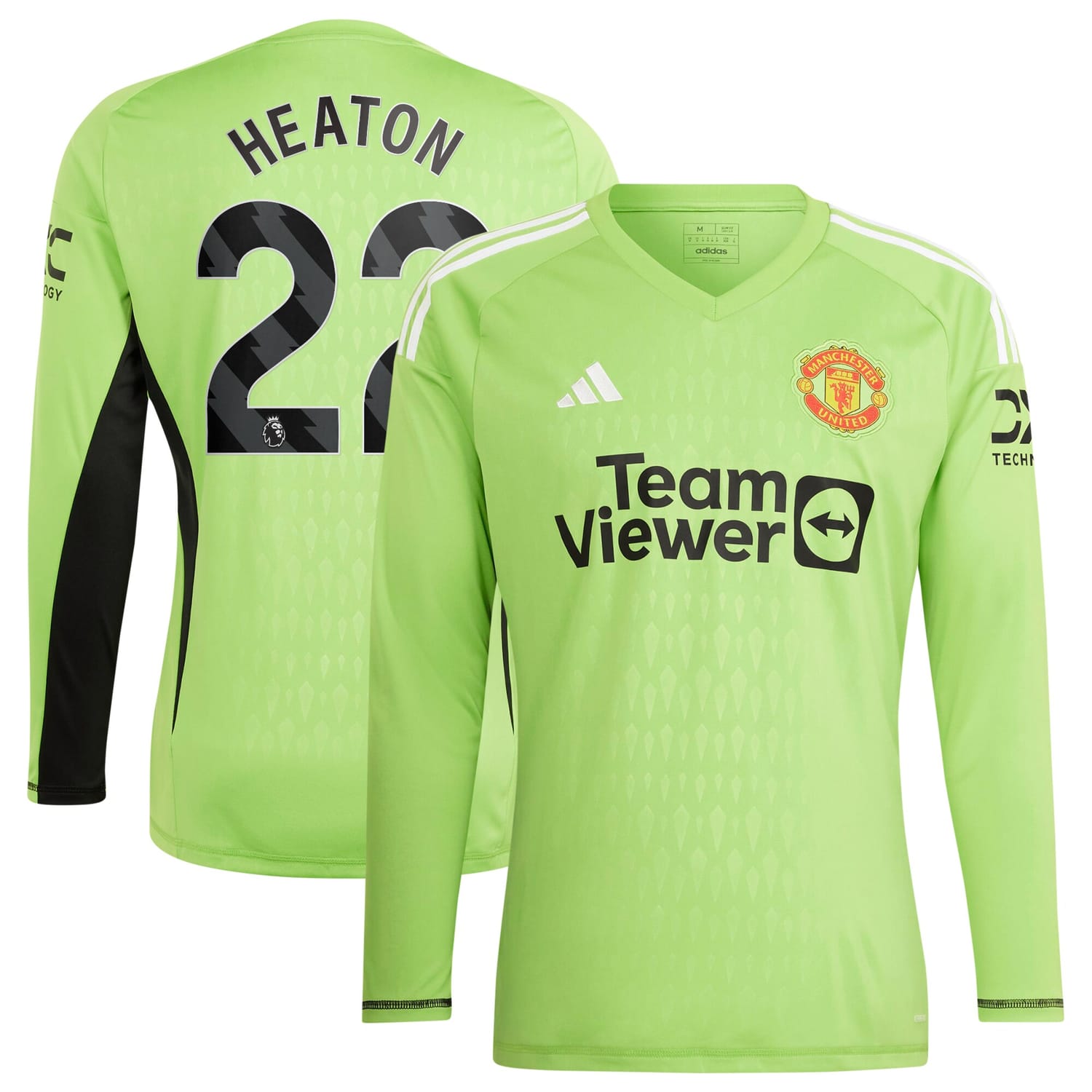 Premier League Manchester United Home Goalkeeper Jersey Shirt 2023-24 player Tom Heaton 22 printing for Men