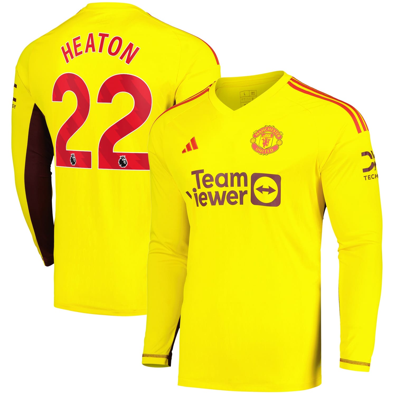 Premier League Manchester United Away Goalkeeper Jersey Shirt 2023-24 player Tom Heaton 22 printing for Men