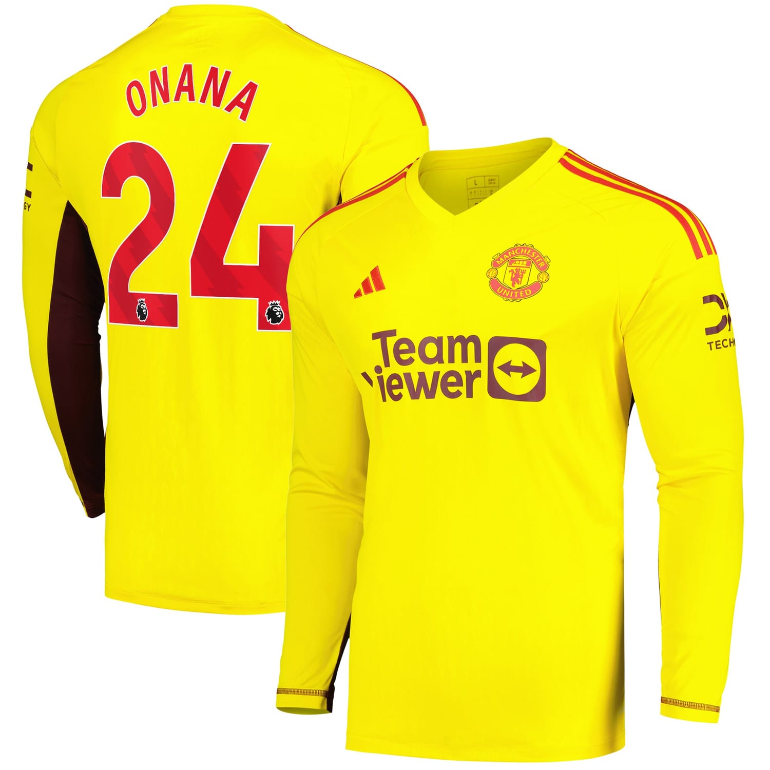 Premier League Manchester United Away Goalkeeper Jersey Shirt 2023-24 player André Onana 24 printing for Men