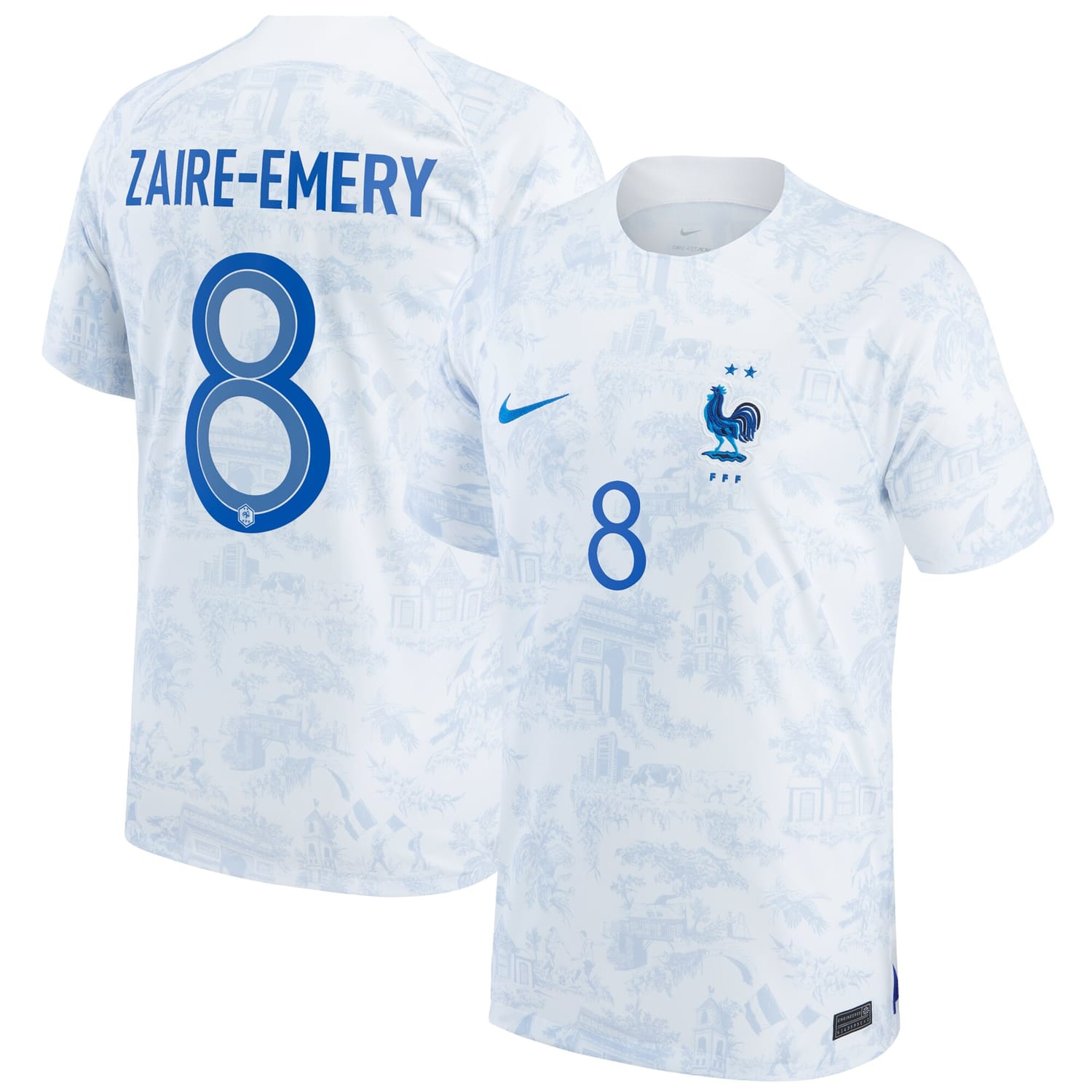 France National Team Away Jersey Shirt 2022 player Warren Zaïre-Emery 8 printing for Men