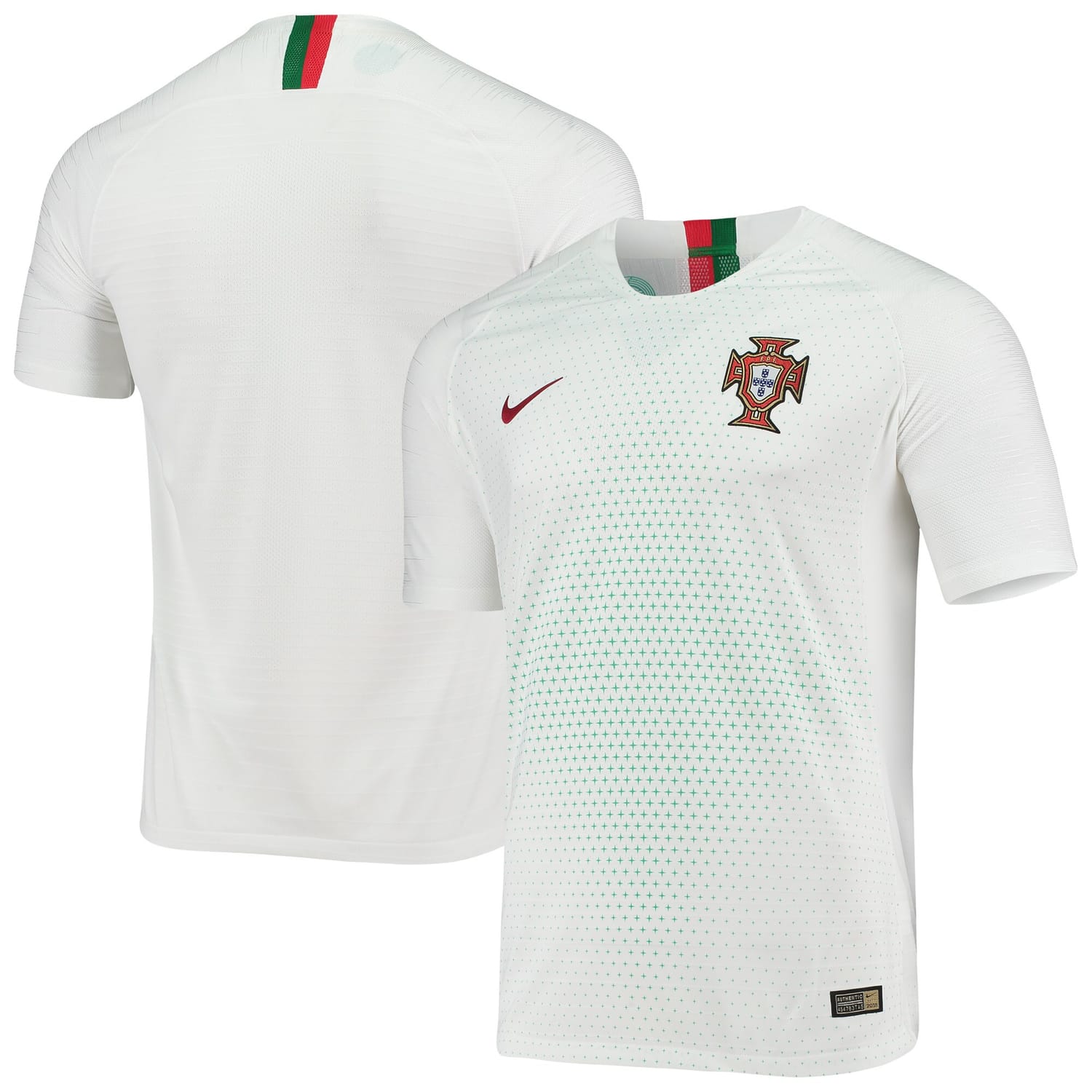 Portugal National Team Away Authentic Jersey Shirt White/Red for Men