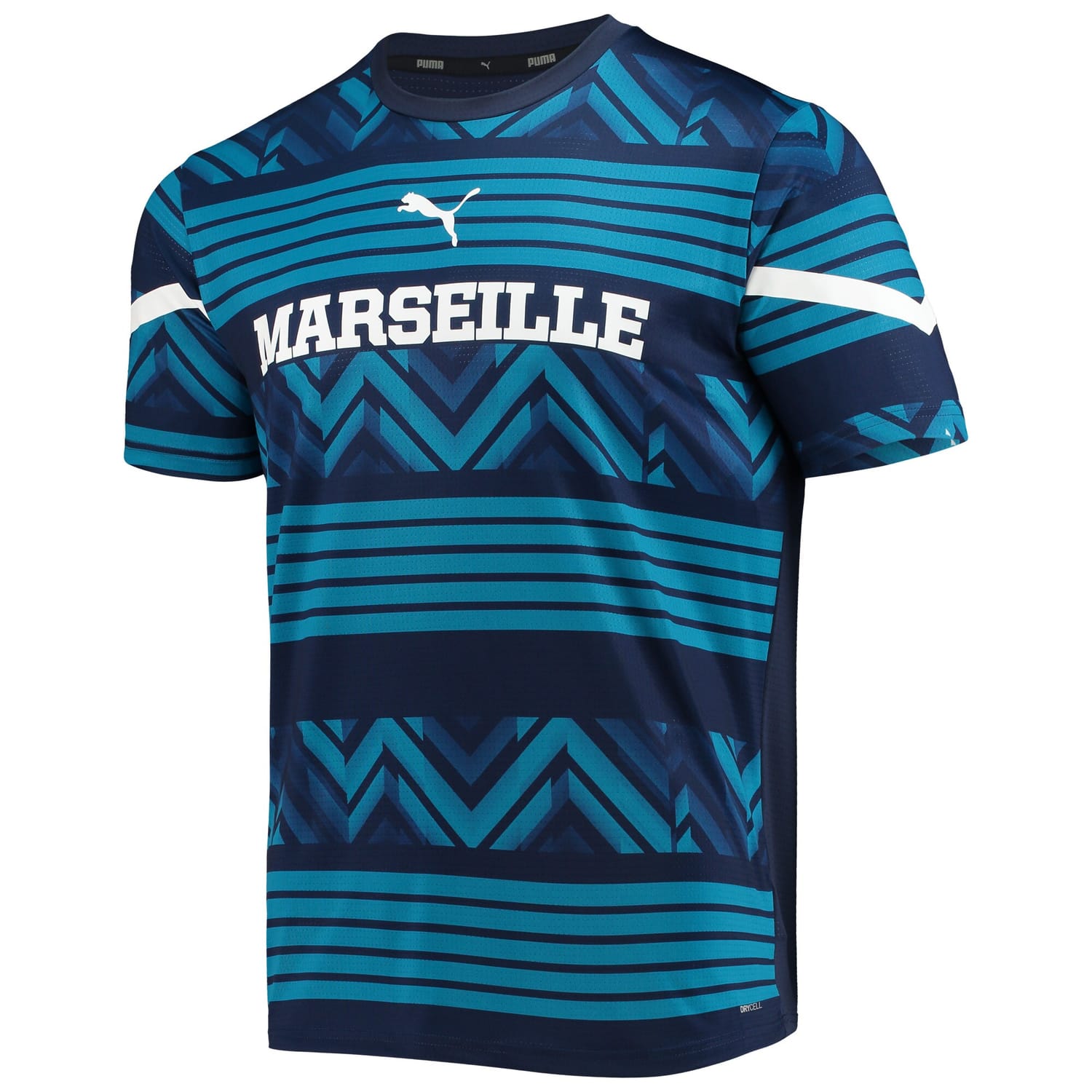 Ligue 1 Olympique Marseille Pre-Match Jersey Shirt Navy for Men