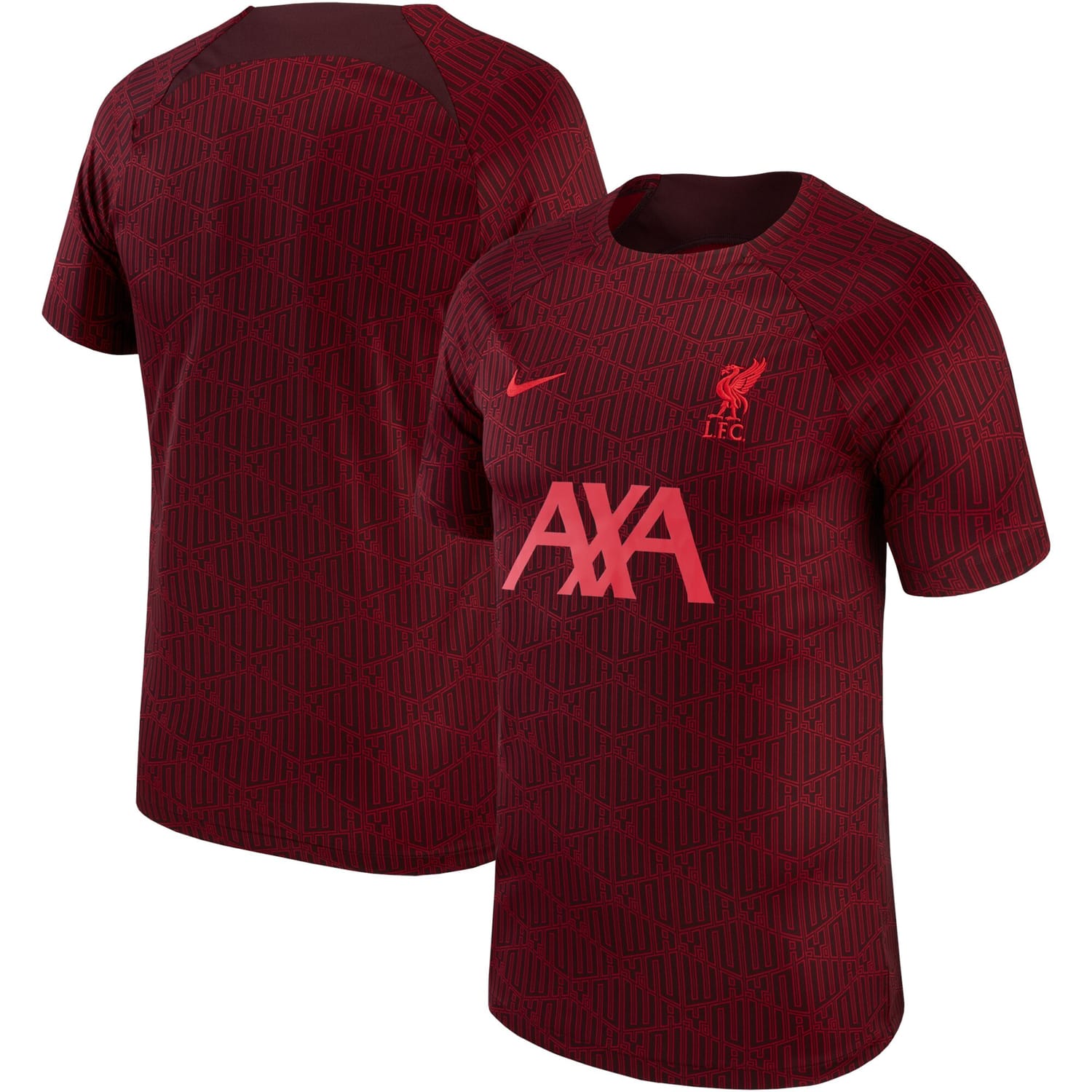 Premier League Liverpool Pre-Match Jersey Shirt Burgundy 2022-23 for Men