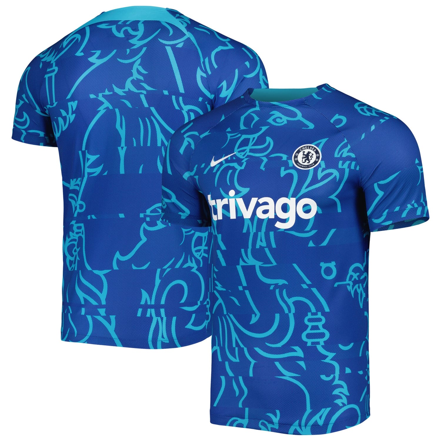 Premier League Chelsea Pre-Match Jersey Shirt Blue 2022-23 for Men