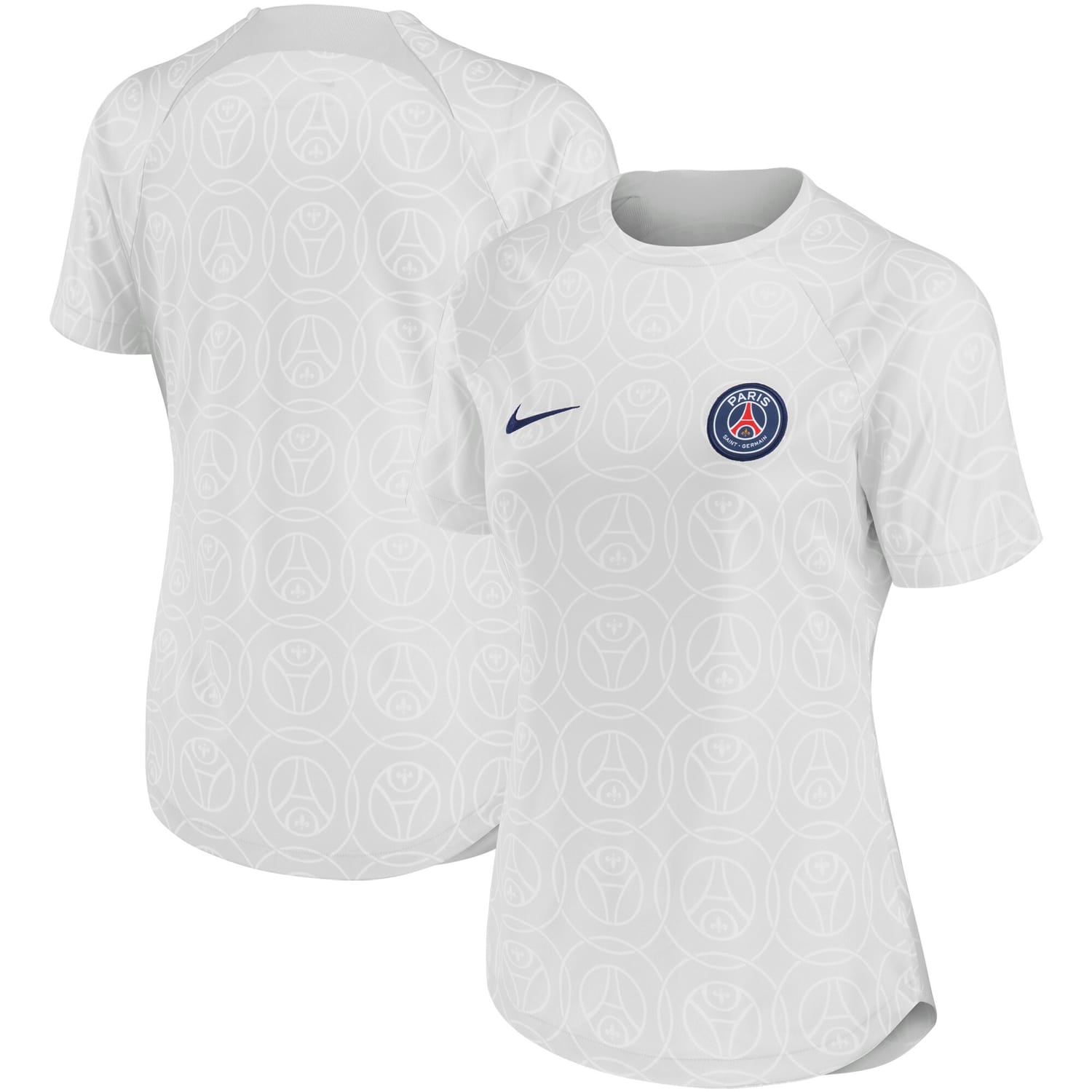 Ligue 1 Paris Saint-Germain Home Pre-Match Jersey Shirt Gray 2022-23 for Women