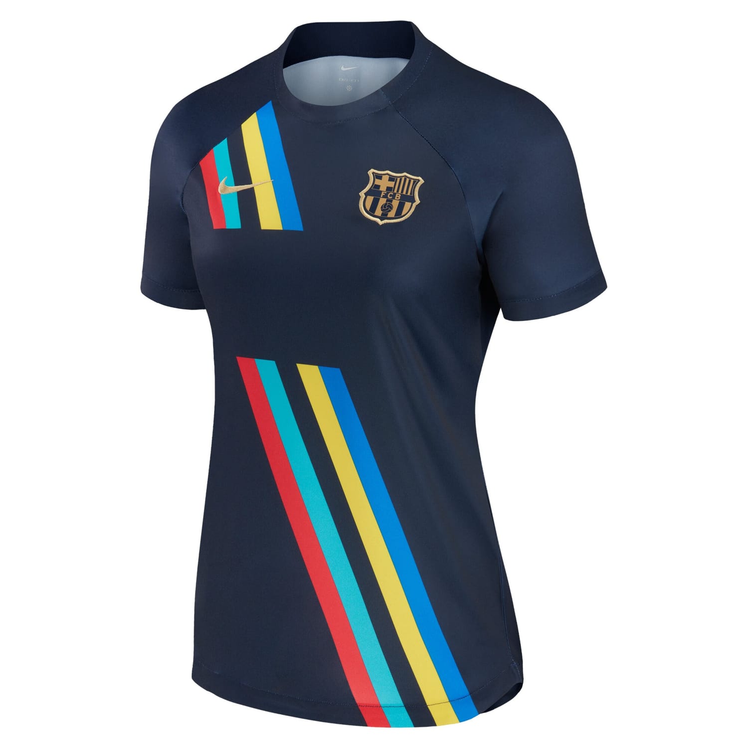 La Liga Barcelona AWAY Pre-Match Jersey Shirt Navy 2022-23 for Women