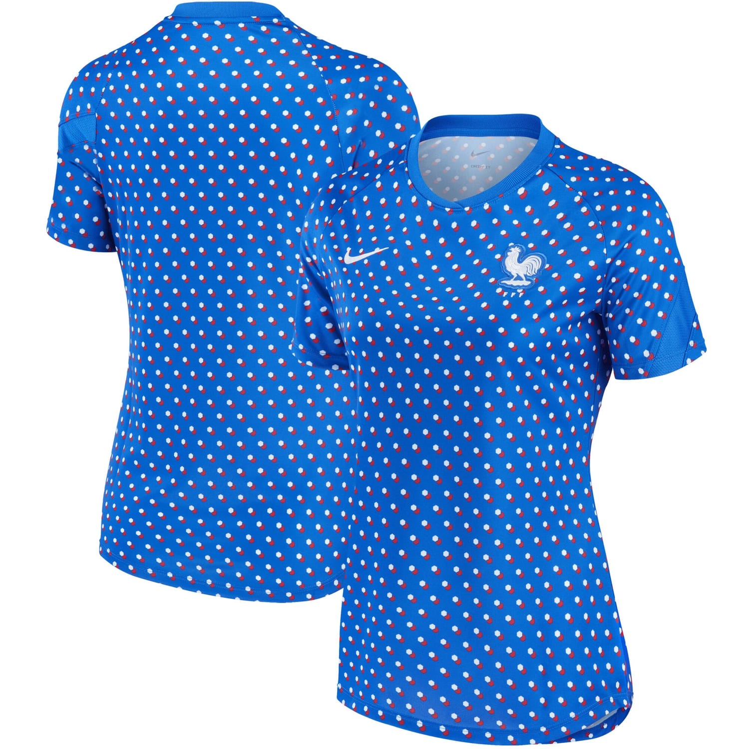 France National Team Away Pre-Match Jersey Shirt Blue 2022-23 for Women
