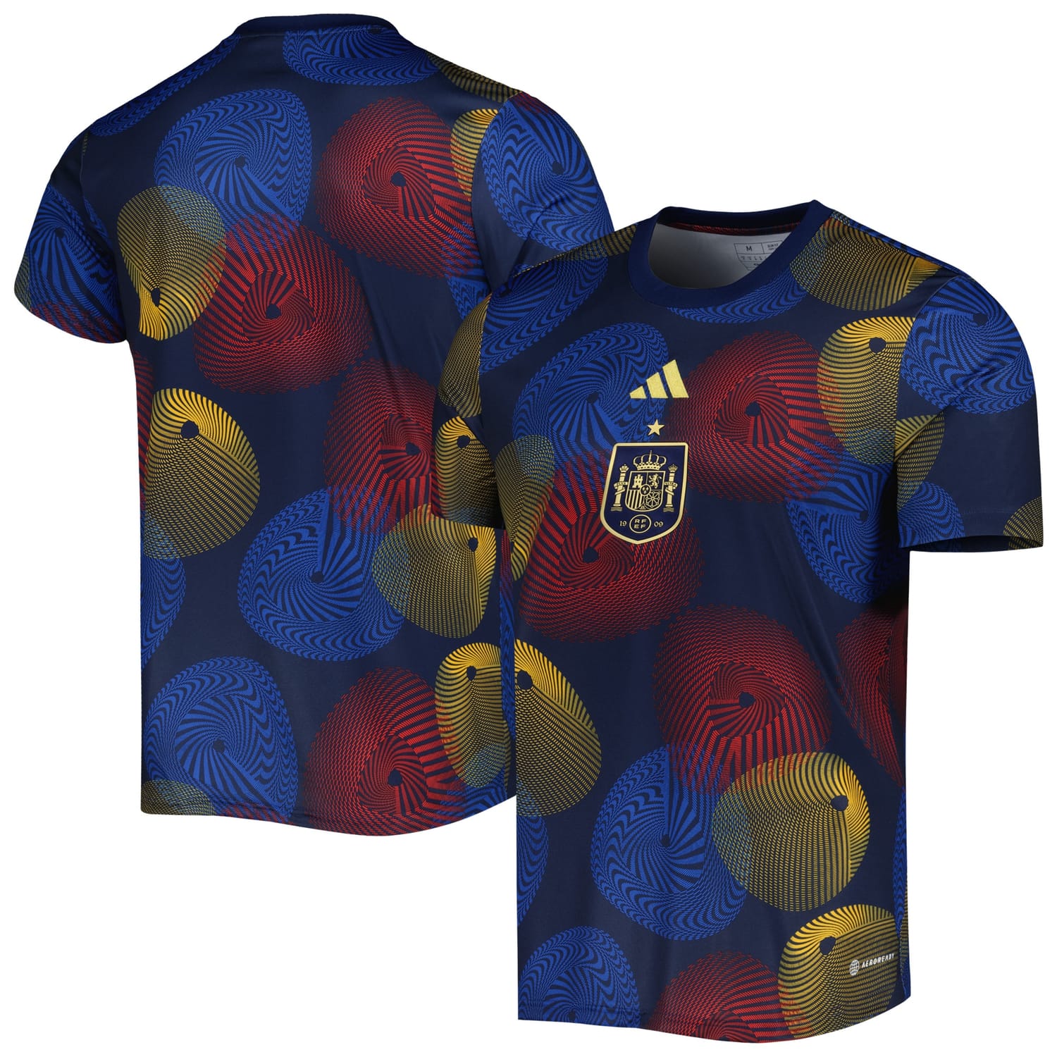 Spain National Team Pre-Match Jersey Shirt Navy 2022 for Men