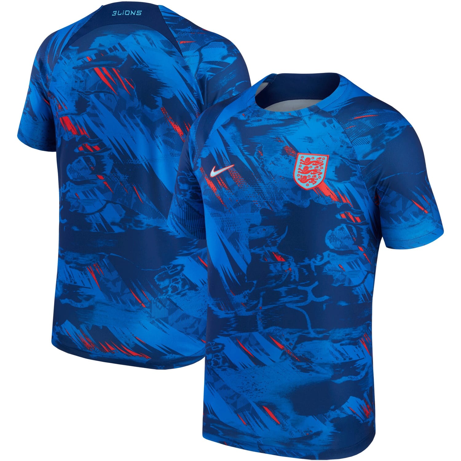England National Team Pre-Match Jersey Shirt Blue 2022-23 for Men