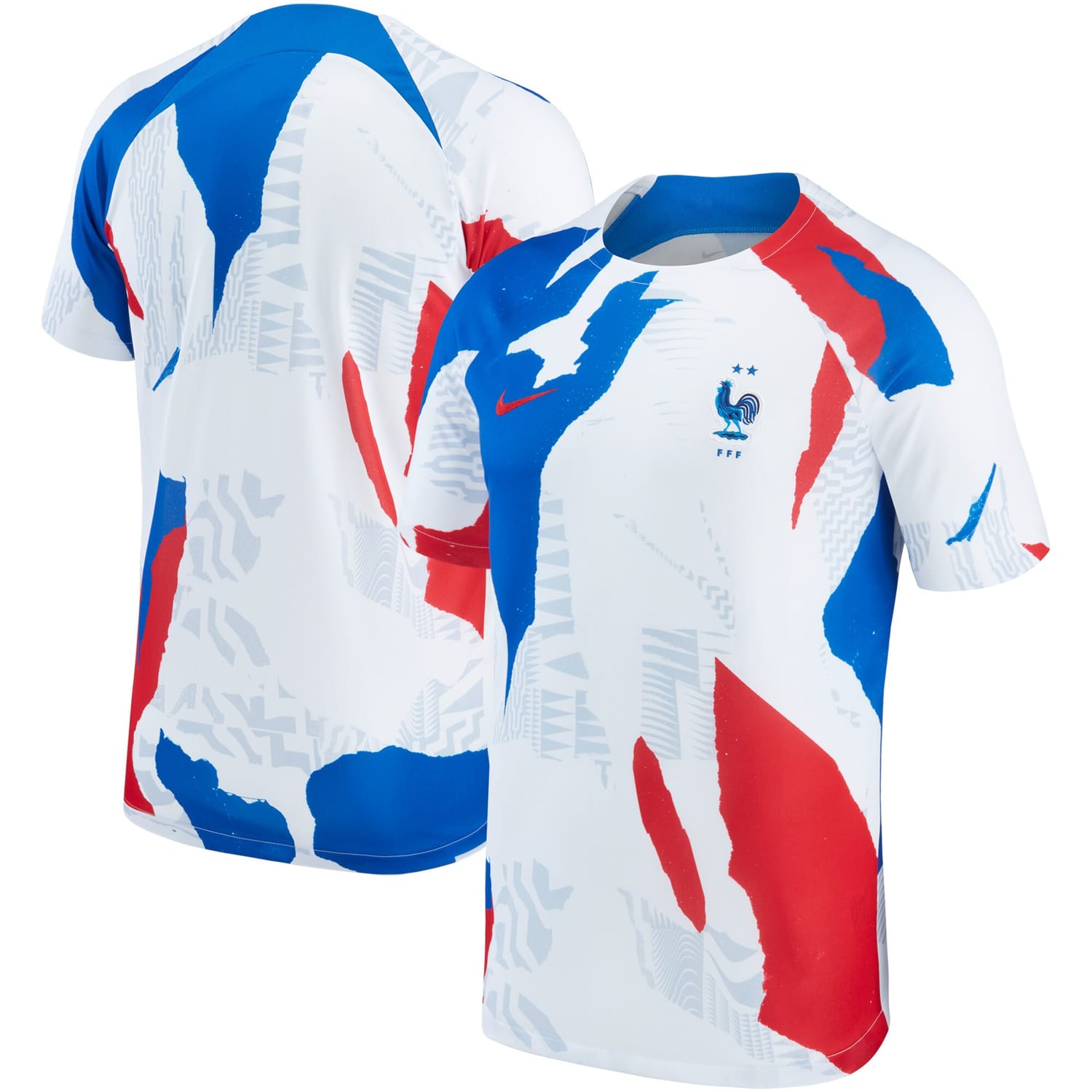 France National Team Pre-Match Jersey Shirt White 2022-23 for Men