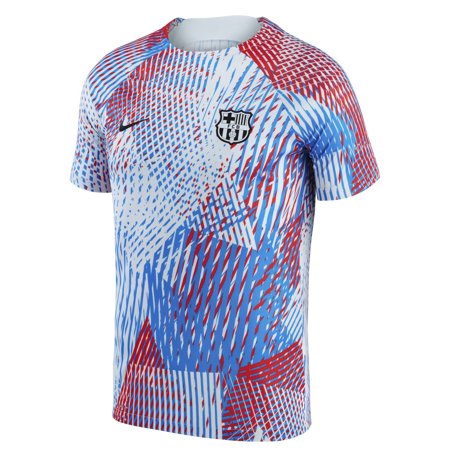La Liga Barcelona Pre-Match Jersey Shirt Red/Blue 2022-23 for Men