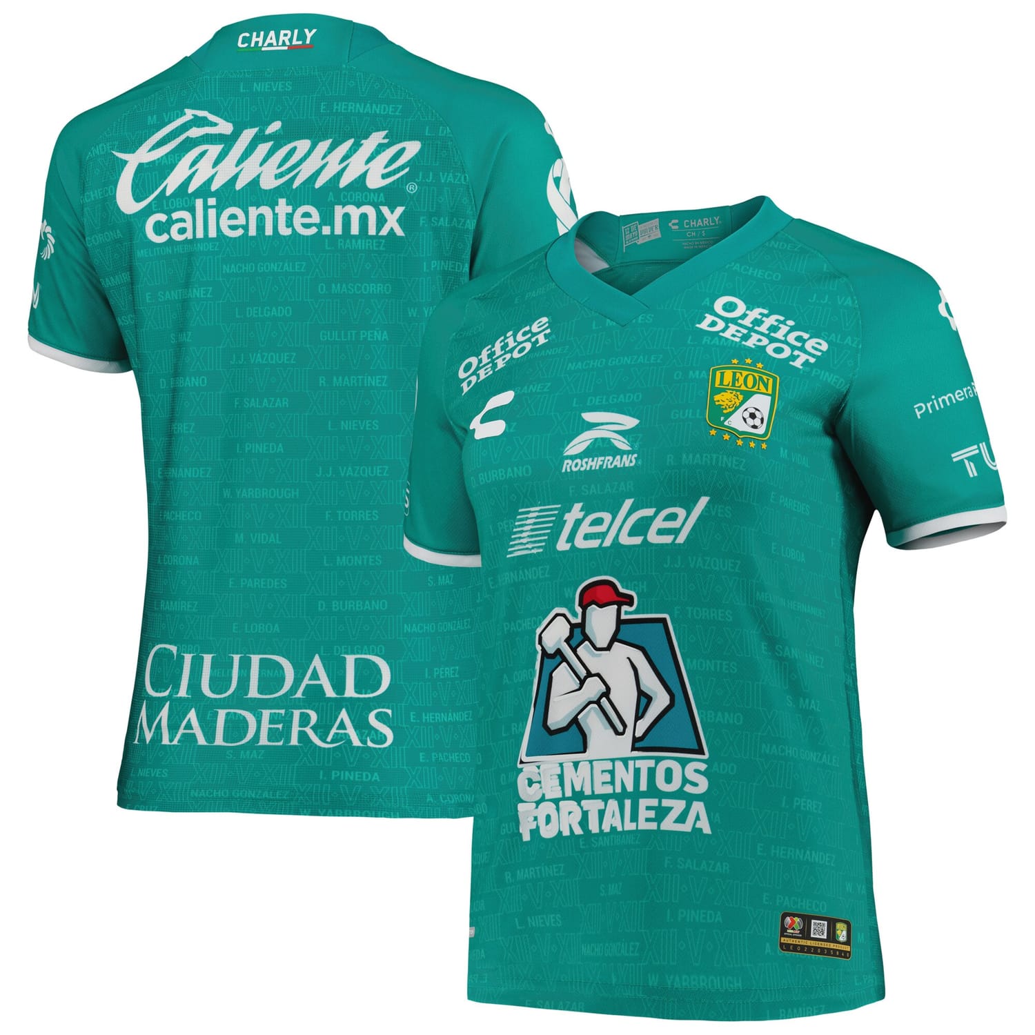 Liga MX Club Leon Home Authentic Jersey Shirt Green/White 2022-23 for Women